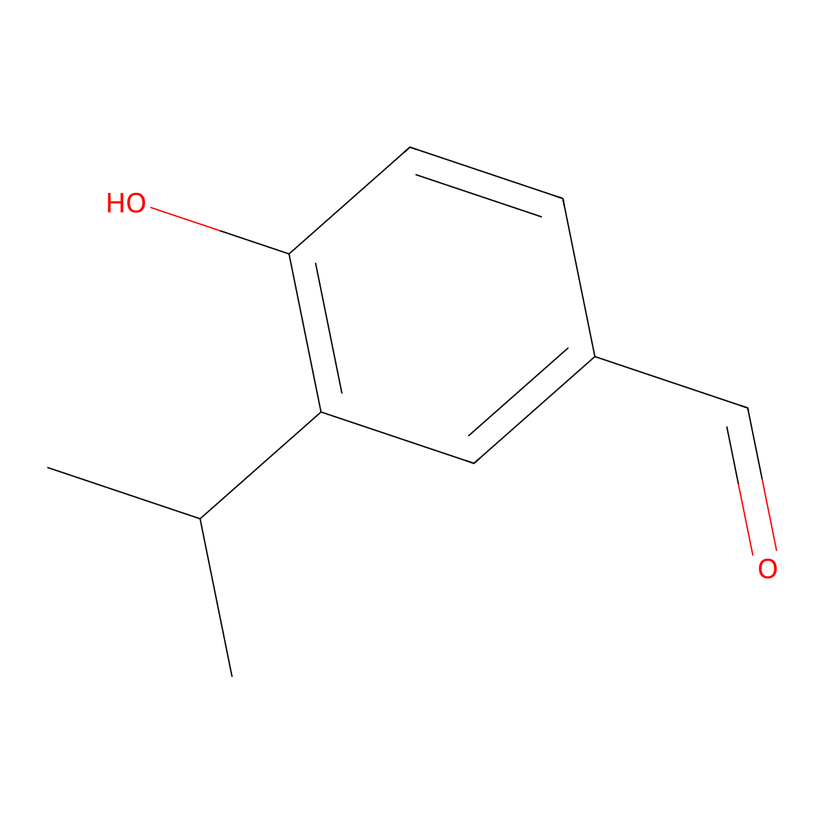 4-Hydroxy-3-isopropylbenzaldehyde molecular structure, CAS 126274-94-0