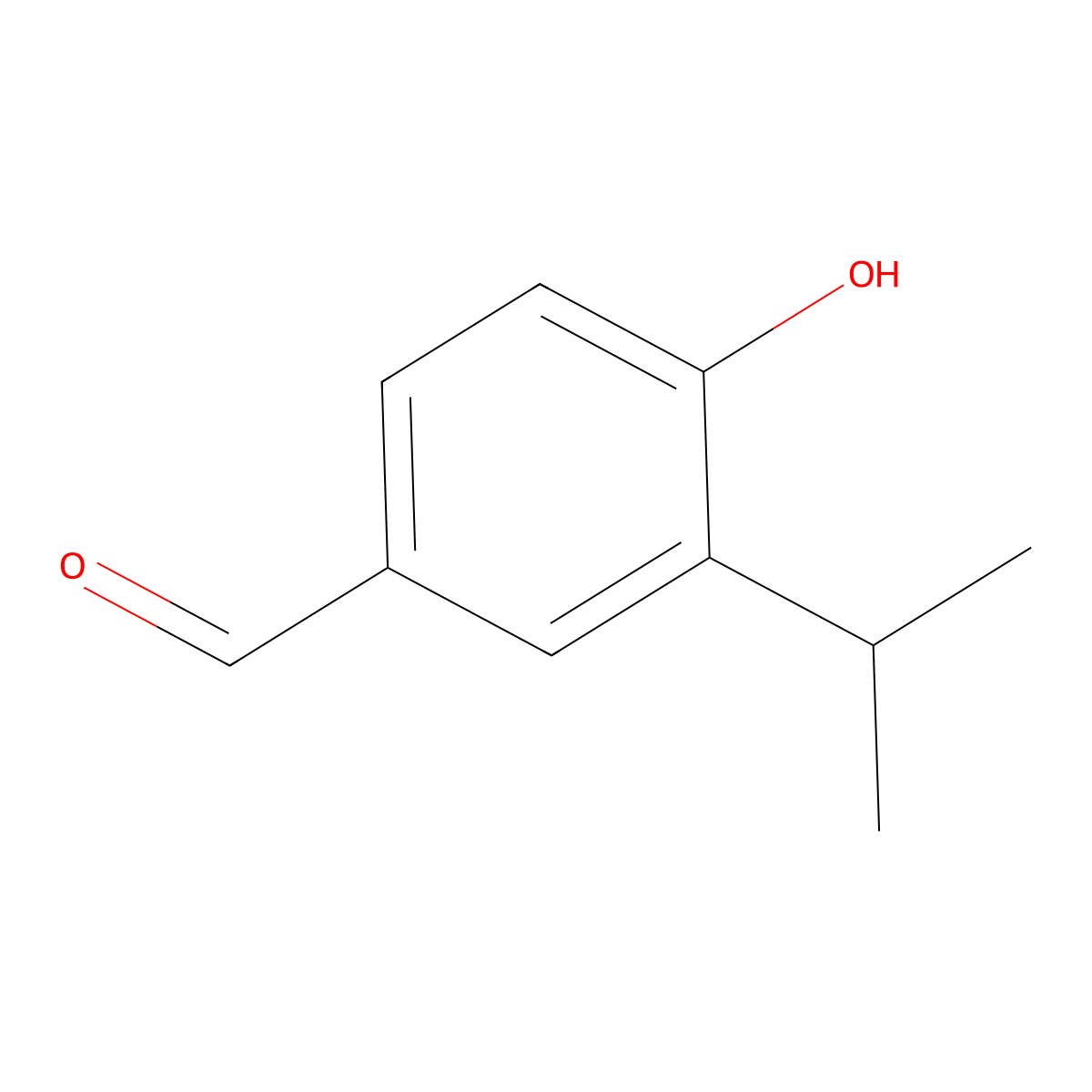 4-Hydroxy-3-isopropylbenzaldehyde molecular structure, CAS 126274-94-0