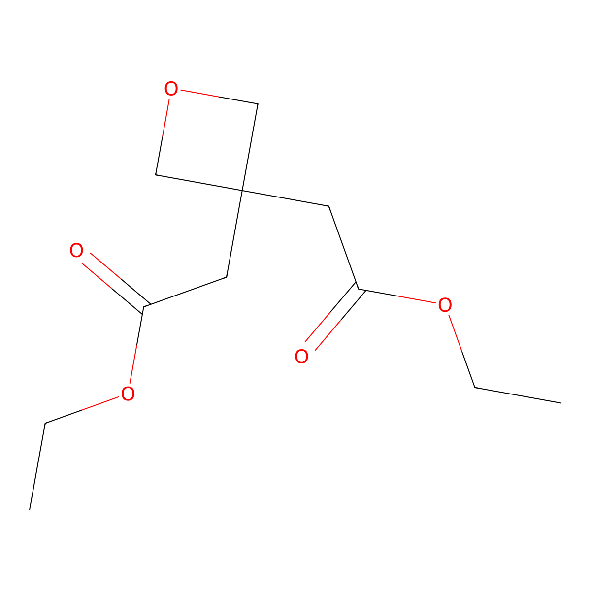 (3-Ethoxycarbonylmethyl-oxetan-3-yl)acetic acid ethyl ester molecular structure, CAS 1262769-94-7