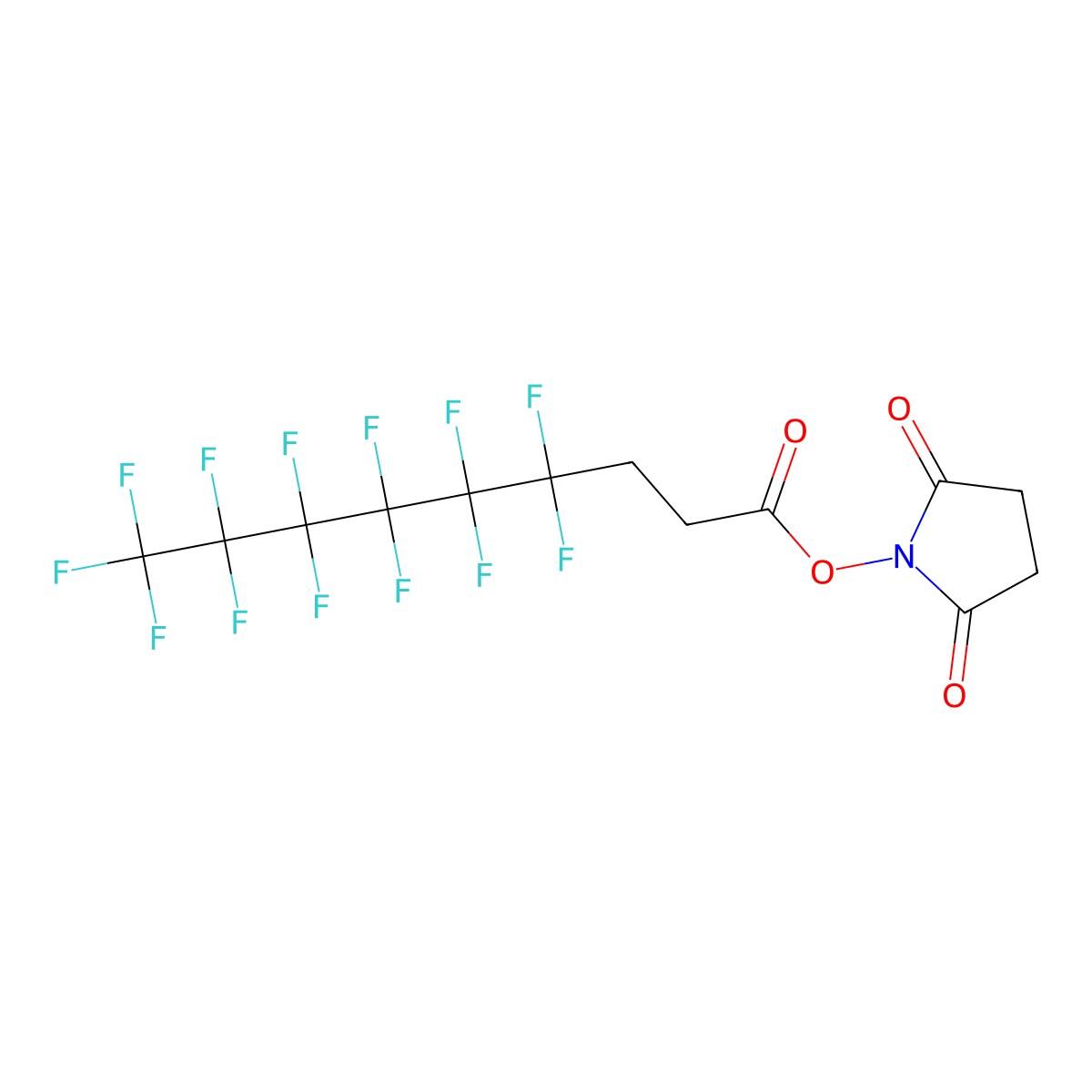 N-Succinimidyl 4,4,5,5,6,6,7,7,8,8,9,9,9-tridecafluorononanoate molecular structure, CAS 1262770-54-6