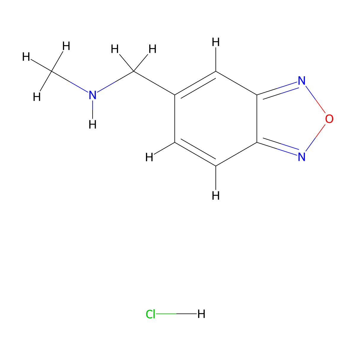 (2,1,3-Benzoxadiazol-5-ylmethyl)methylamine hydrochloride molecular structure, CAS 1262770-98-8