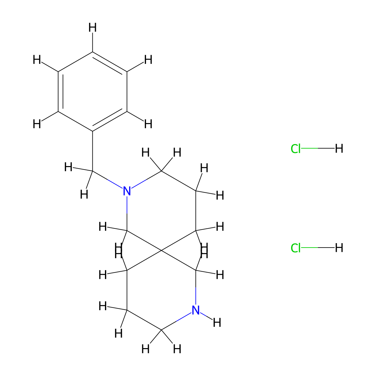 2-Benzyl-2,8-diazaspiro[5.5]undecane dihydrochloride molecular structure, CAS 1262771-76-5
