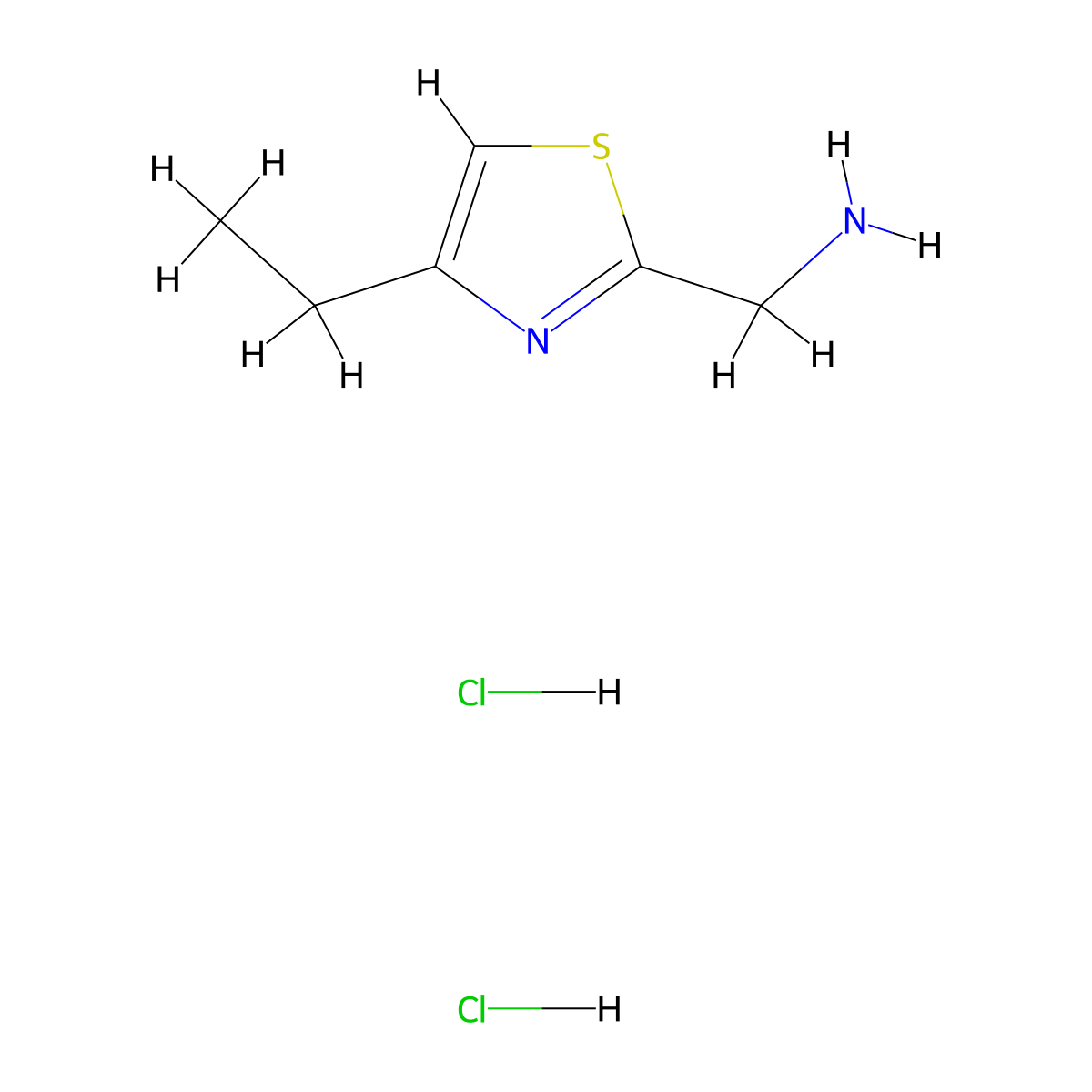 [(4-Ethyl-1,3-thiazol-2-yl)methyl]amine dihydrochloride molecular structure, CAS 1262771-85-6