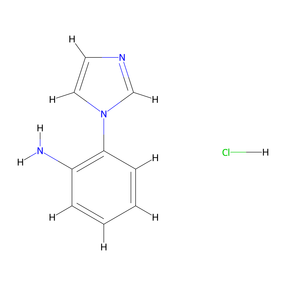 2-(1H-Imidazol-1-yl)aniline hydrochloride molecular structure, CAS 1262773-91-0