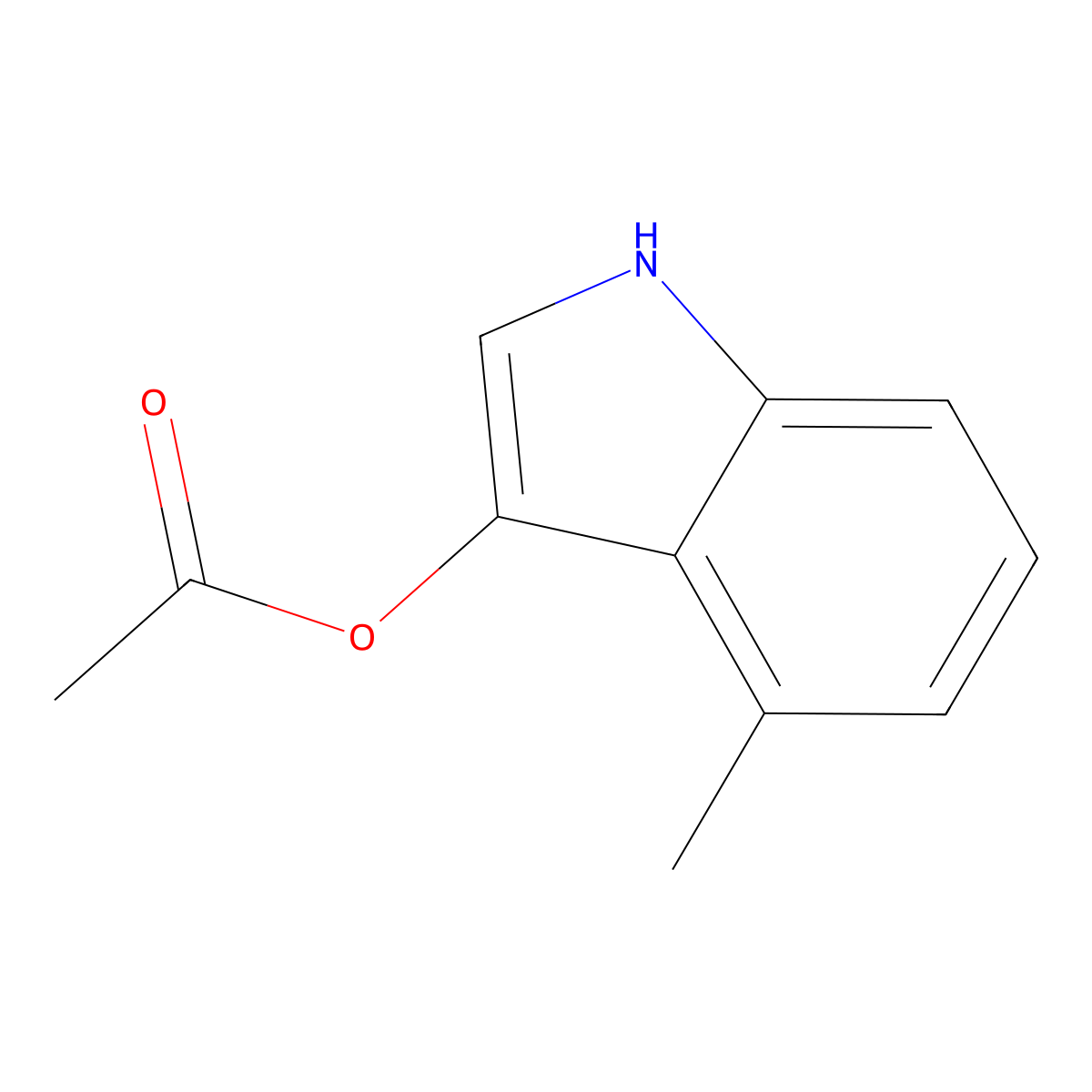 4-methyl-1H-indol-3-yl acetate molecular structure, CAS 1262802-62-9
