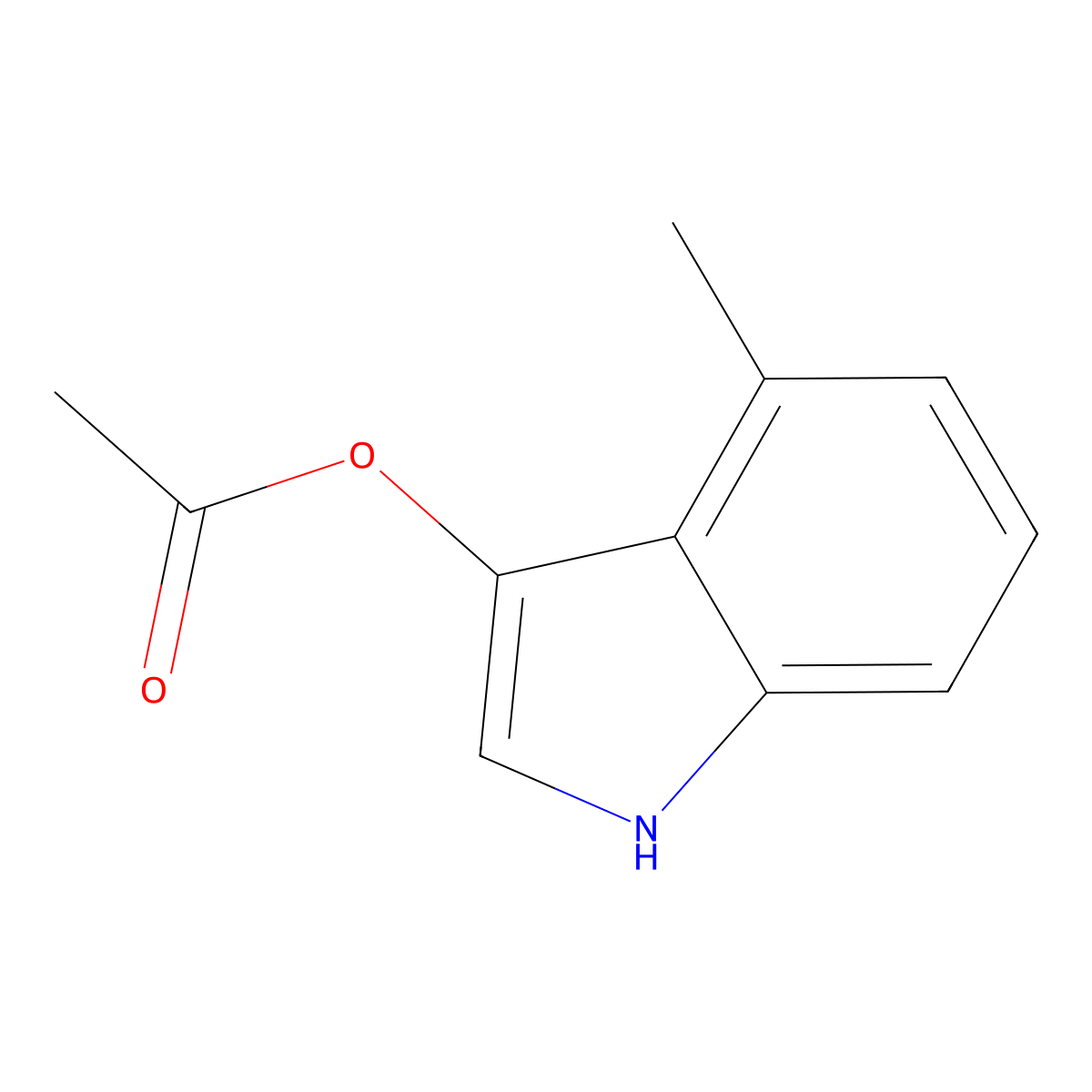 4-methyl-1H-indol-3-yl acetate molecular structure, CAS 1262802-62-9