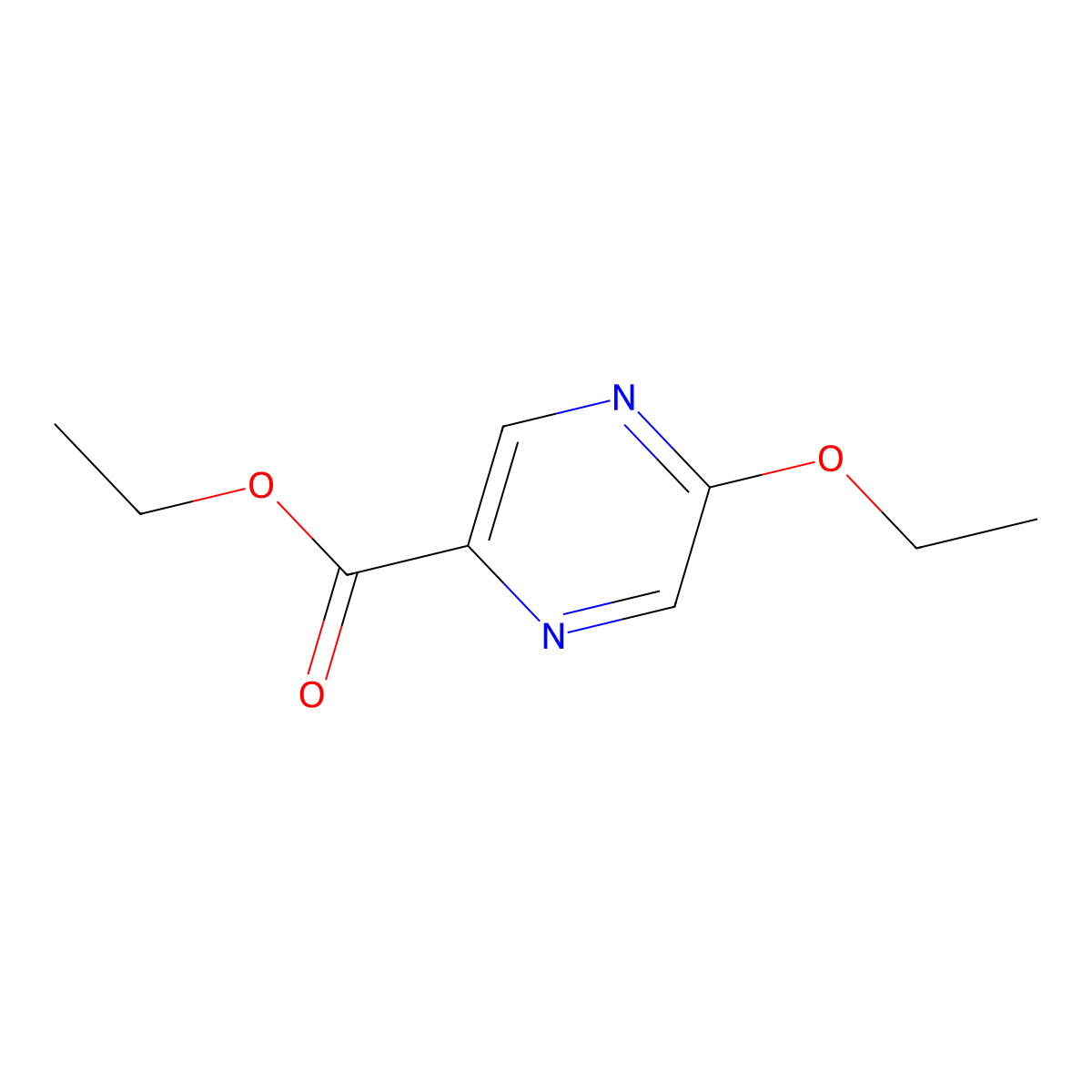 Ethyl 5-ethoxypyrazine-2-carboxylate molecular structure, CAS 1262803-60-0