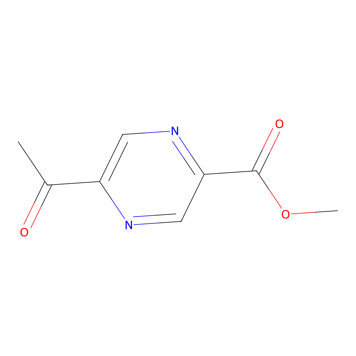 Methyl 5-acetylpyrazine-2-carboxylate molecular structure, CAS 1262803-61-1