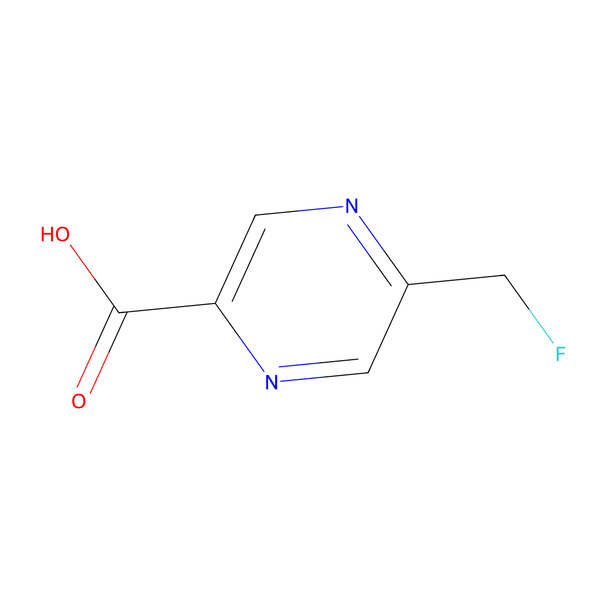 5-(Fluoromethyl)pyrazine-2-carboxylic acid molecular structure, CAS 1262803-66-6