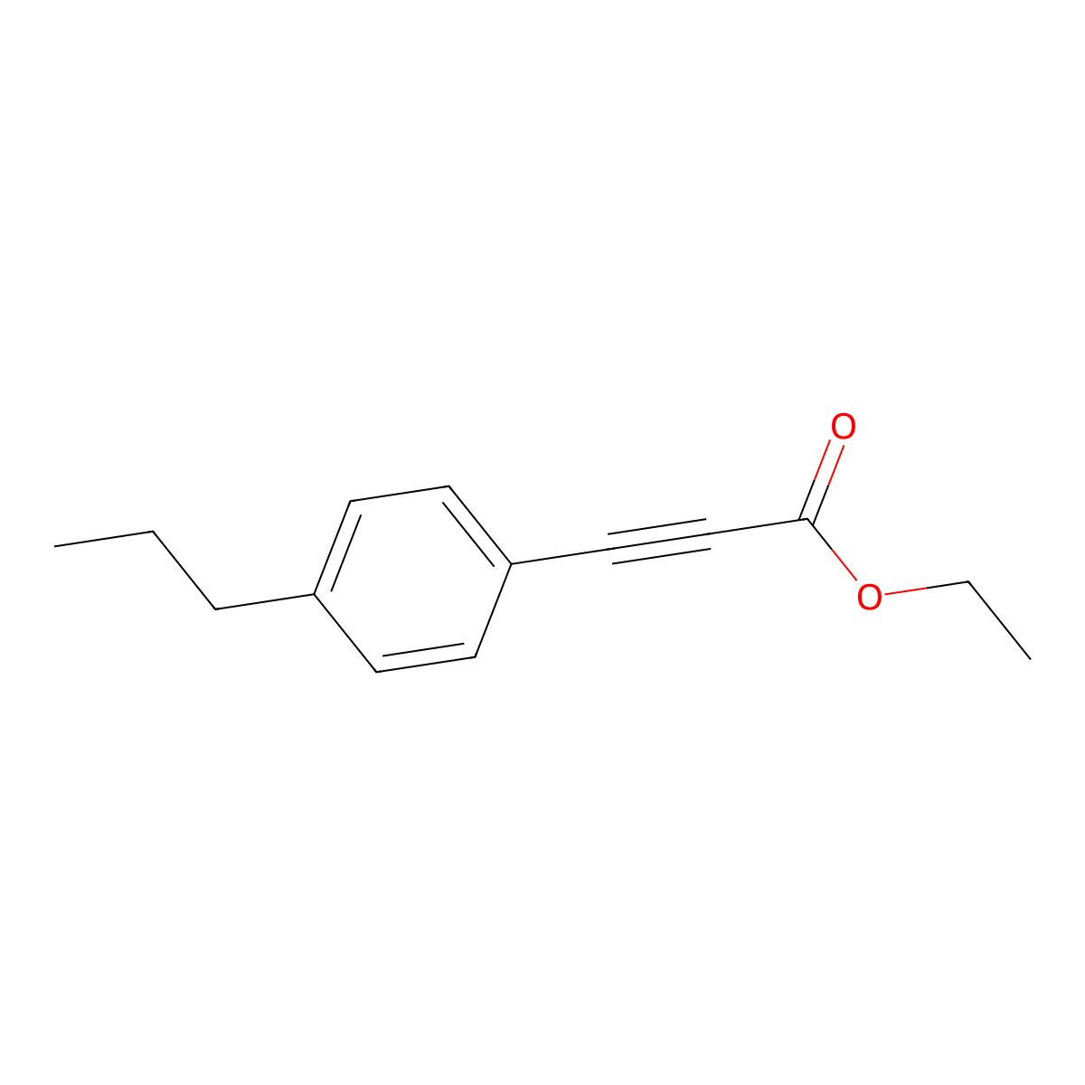 2-Propynoic acid, 3-(4-propylphenyl)-, ethyl ester molecular structure, CAS 1262843-93-5