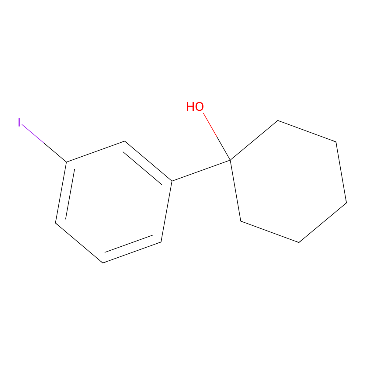 1-(3-Iodophenyl)cyclohexanol molecular structure, CAS 1262854-27-2