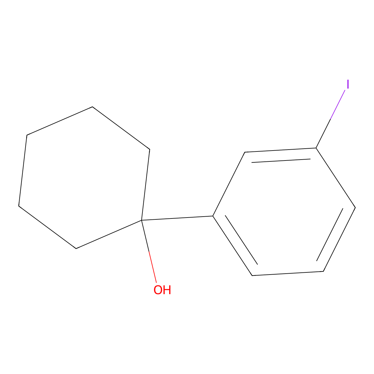 1-(3-Iodophenyl)cyclohexanol molecular structure, CAS 1262854-27-2