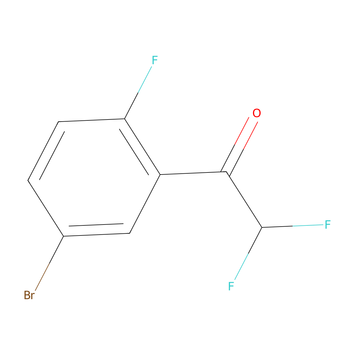 1-(5-Bromo-2-fluorophenyl)-2,2-difluoroethanone molecular structure, CAS 1262858-97-8