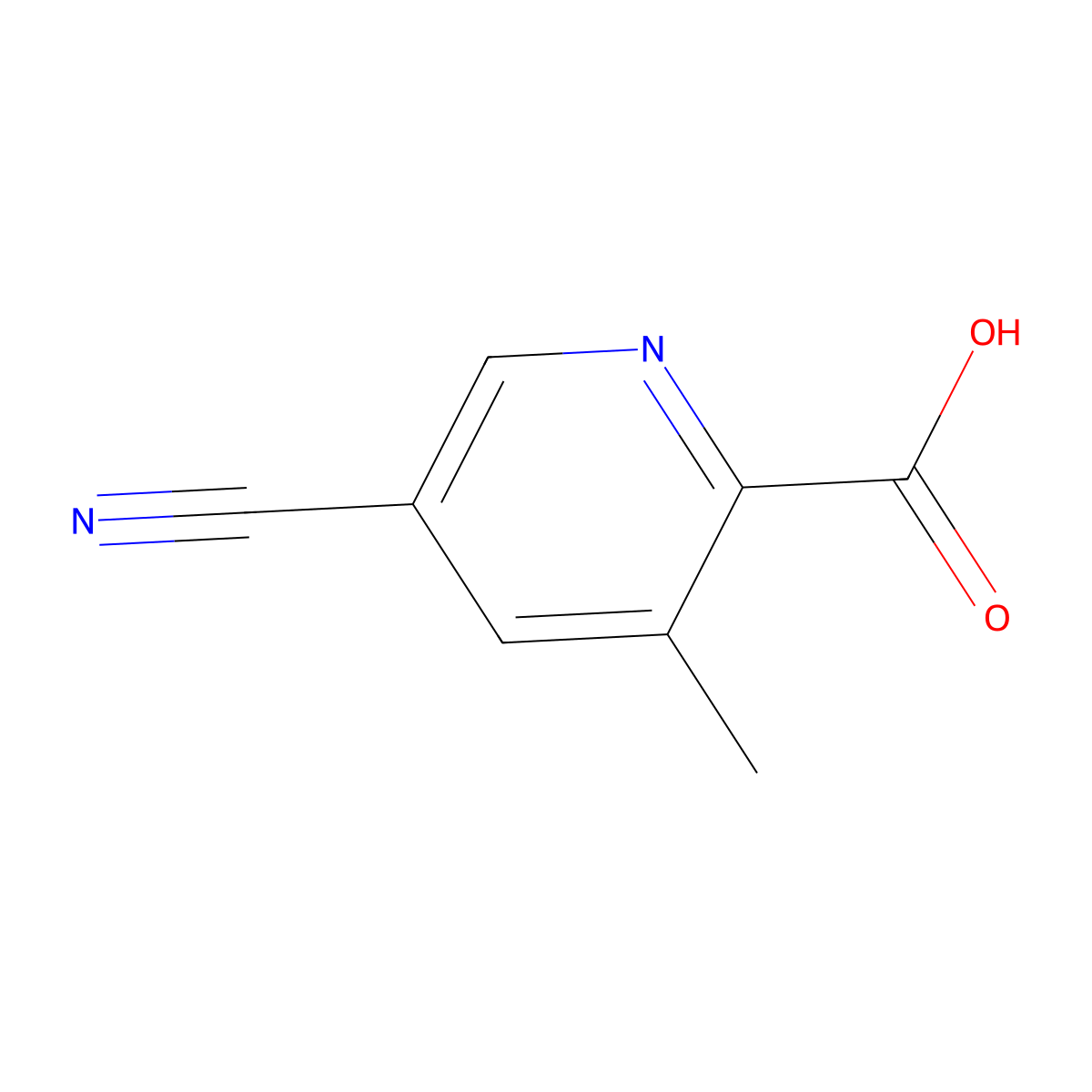 5-Cyano-3-methylpyridine-2-carboxylic acid molecular structure, CAS 1262860-49-0