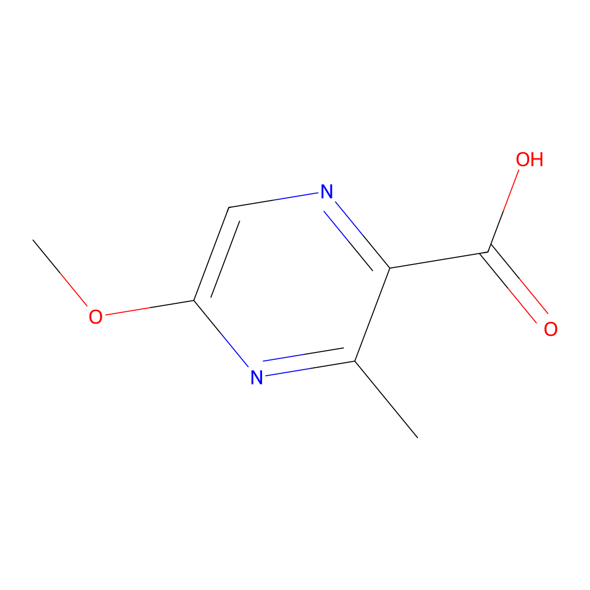 5-Methoxy-3-methylpyrazine-2-carboxylic acid molecular structure, CAS 1262860-60-5