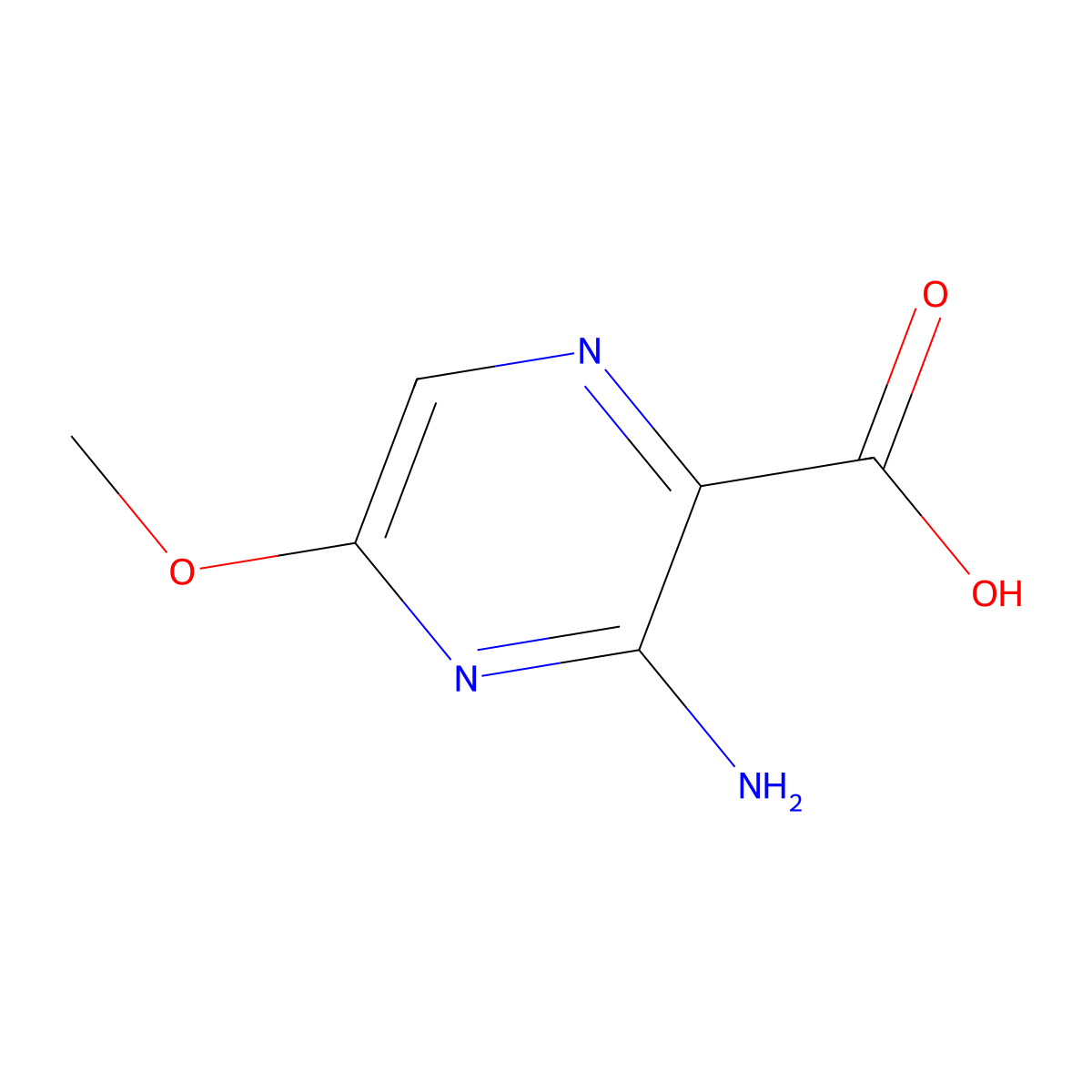 3-Amino-5-methoxypyrazine-2-carboxylic acid molecular structure, CAS 1262860-66-1