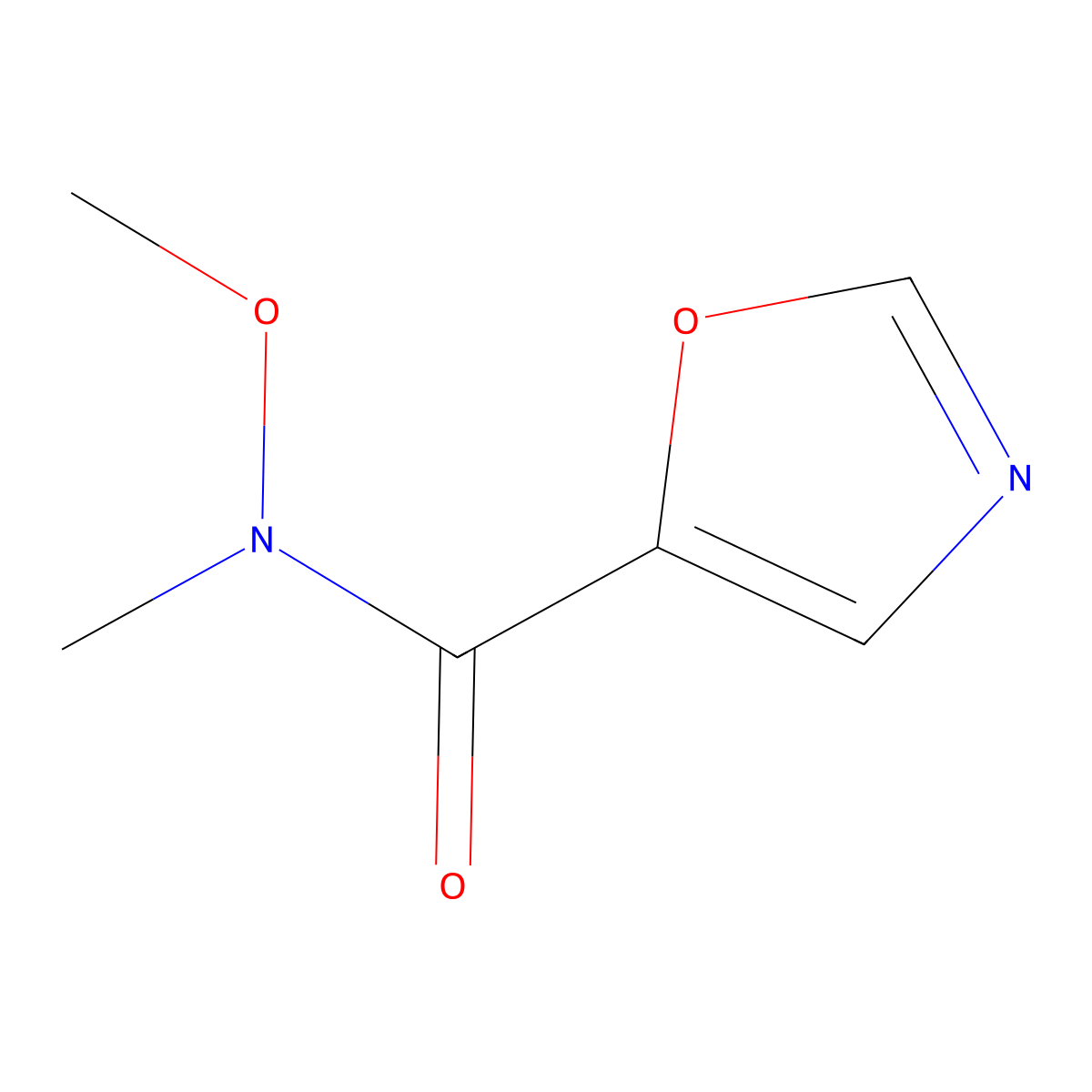 N-Methoxy-N-methyloxazole-5-carboxamide molecular structure, CAS 1262879-98-0