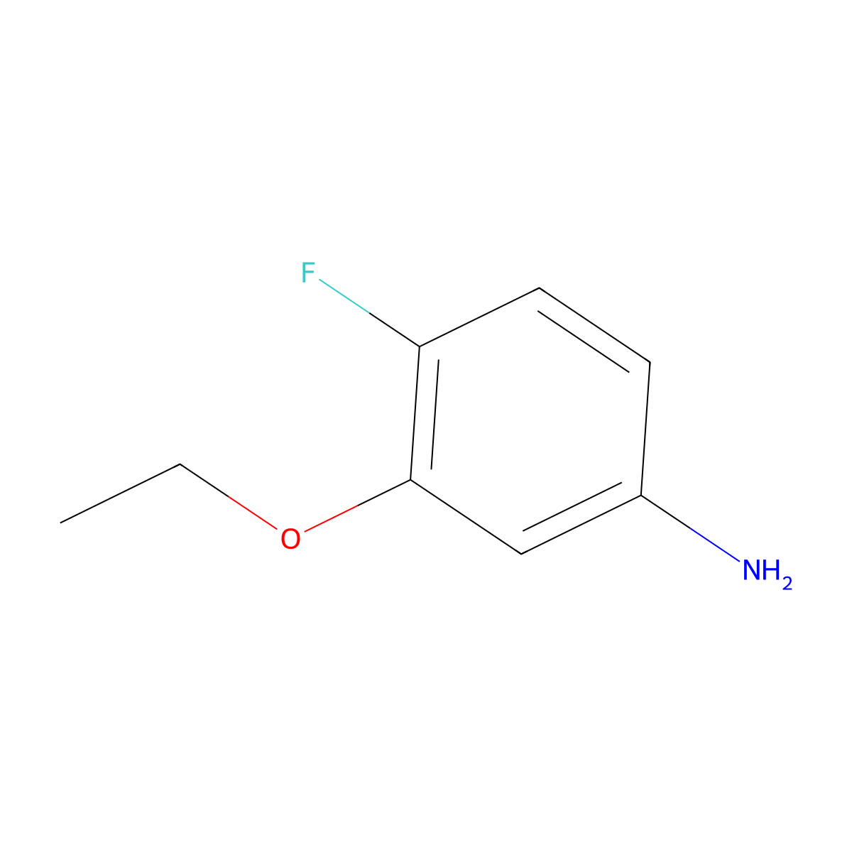 3-Ethoxy-4-fluoroaniline molecular structure, CAS 1262881-14-0