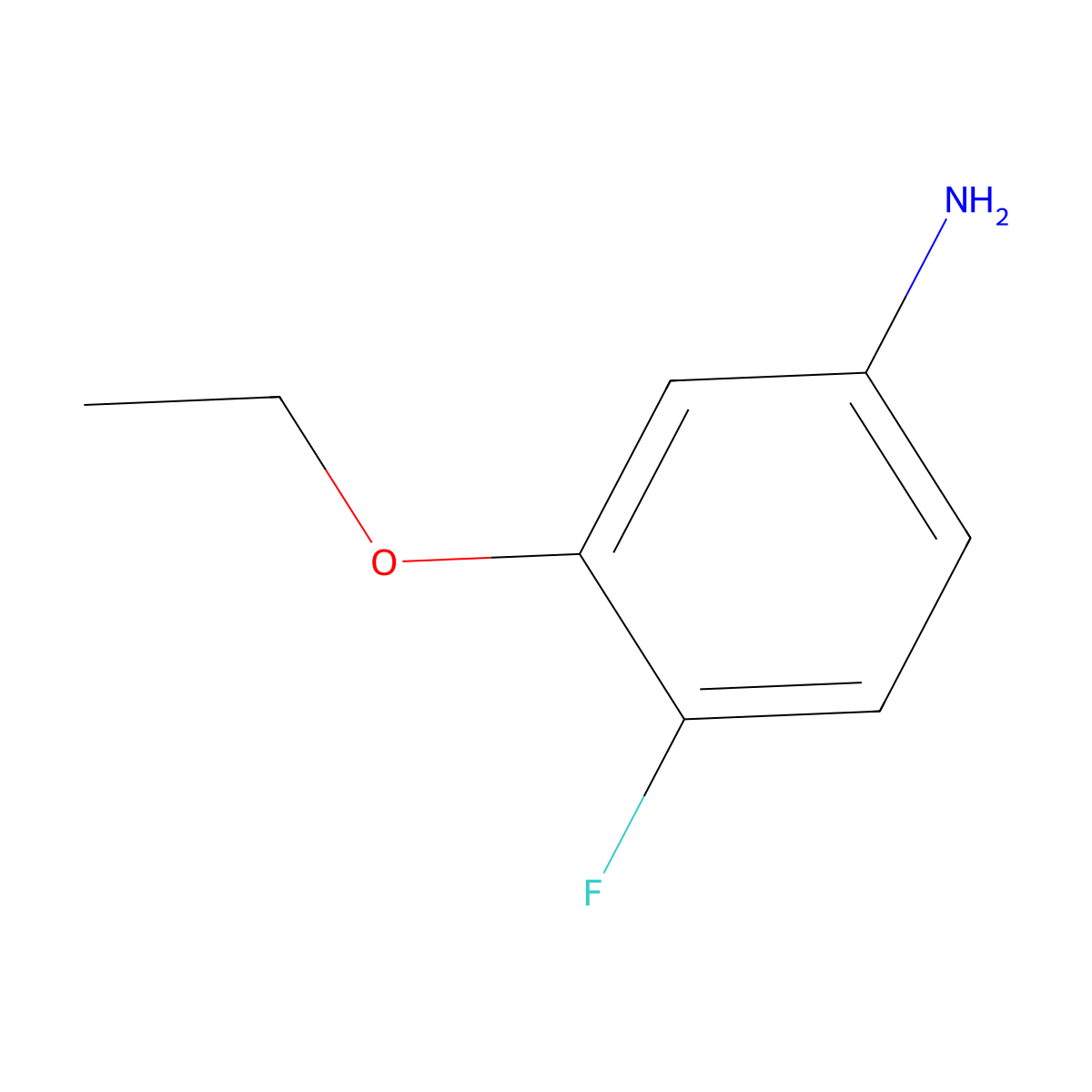 3-Ethoxy-4-fluoroaniline molecular structure, CAS 1262881-14-0