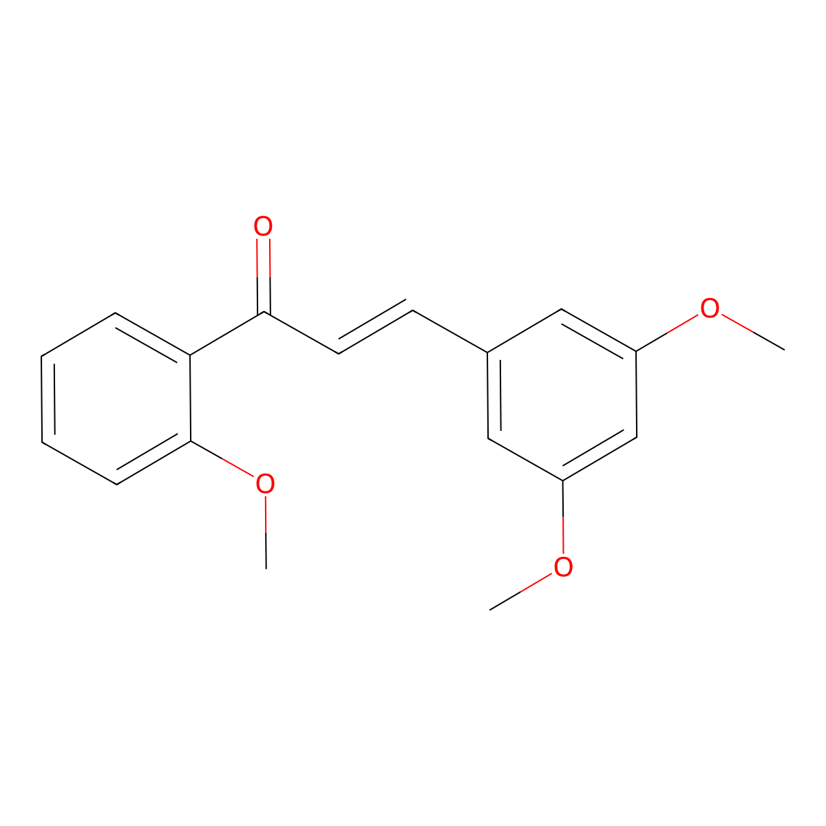 3-(3,5-Dimethoxyphenyl)-1-(2-methoxyphenyl)prop-2-en-1-one molecular structure, CAS 1262887-77-3