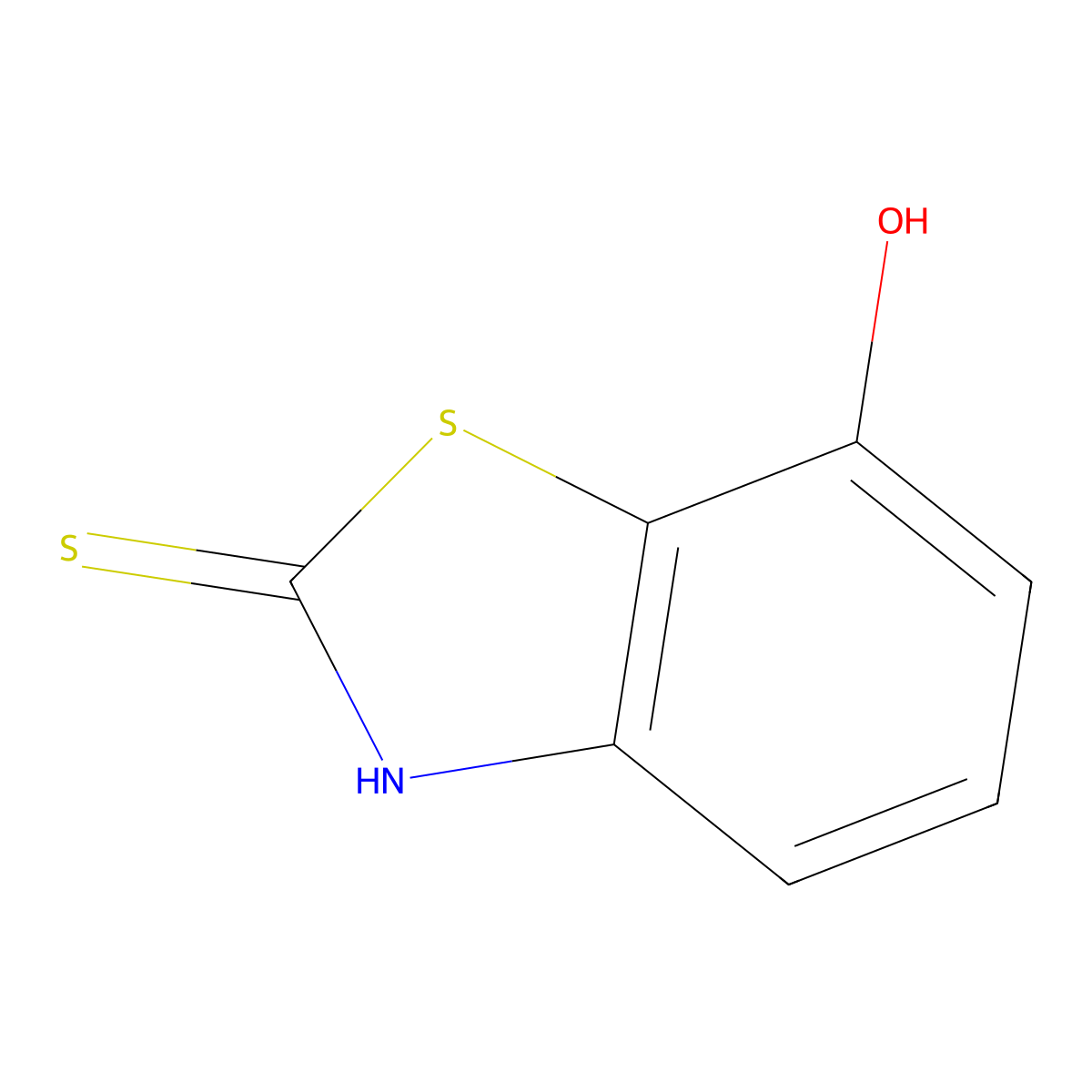 7-Hydroxybenzo[d]thiazole-2(3H)-thione molecular structure, CAS 1262891-49-5