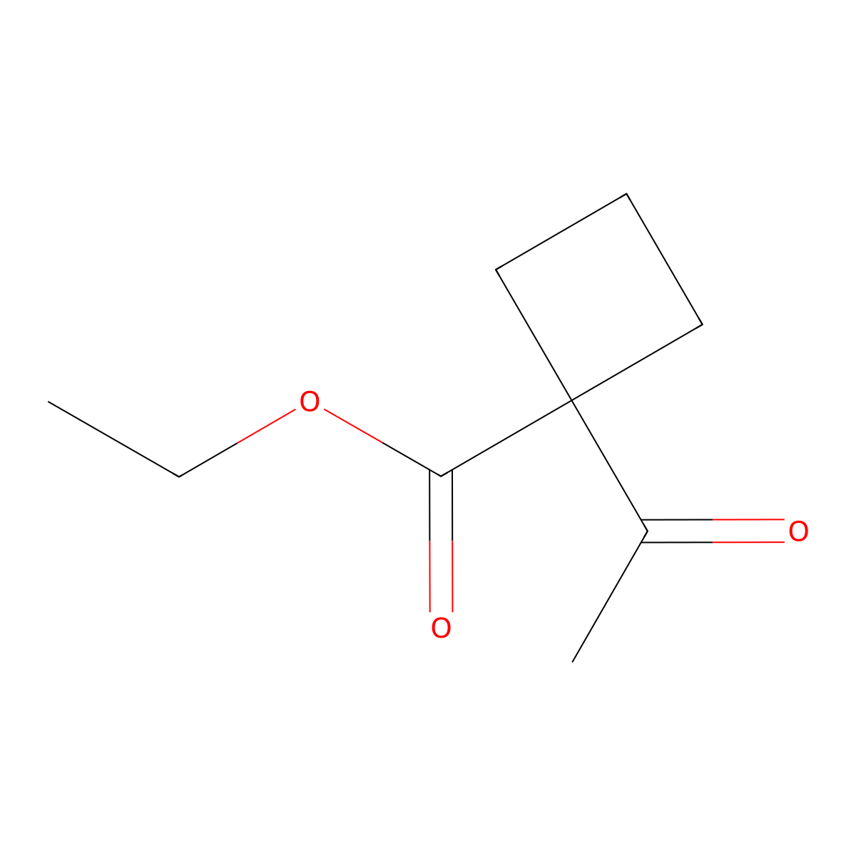 Ethyl 1-acetylcyclobutane-1-carboxylate molecular structure, CAS 126290-87-7