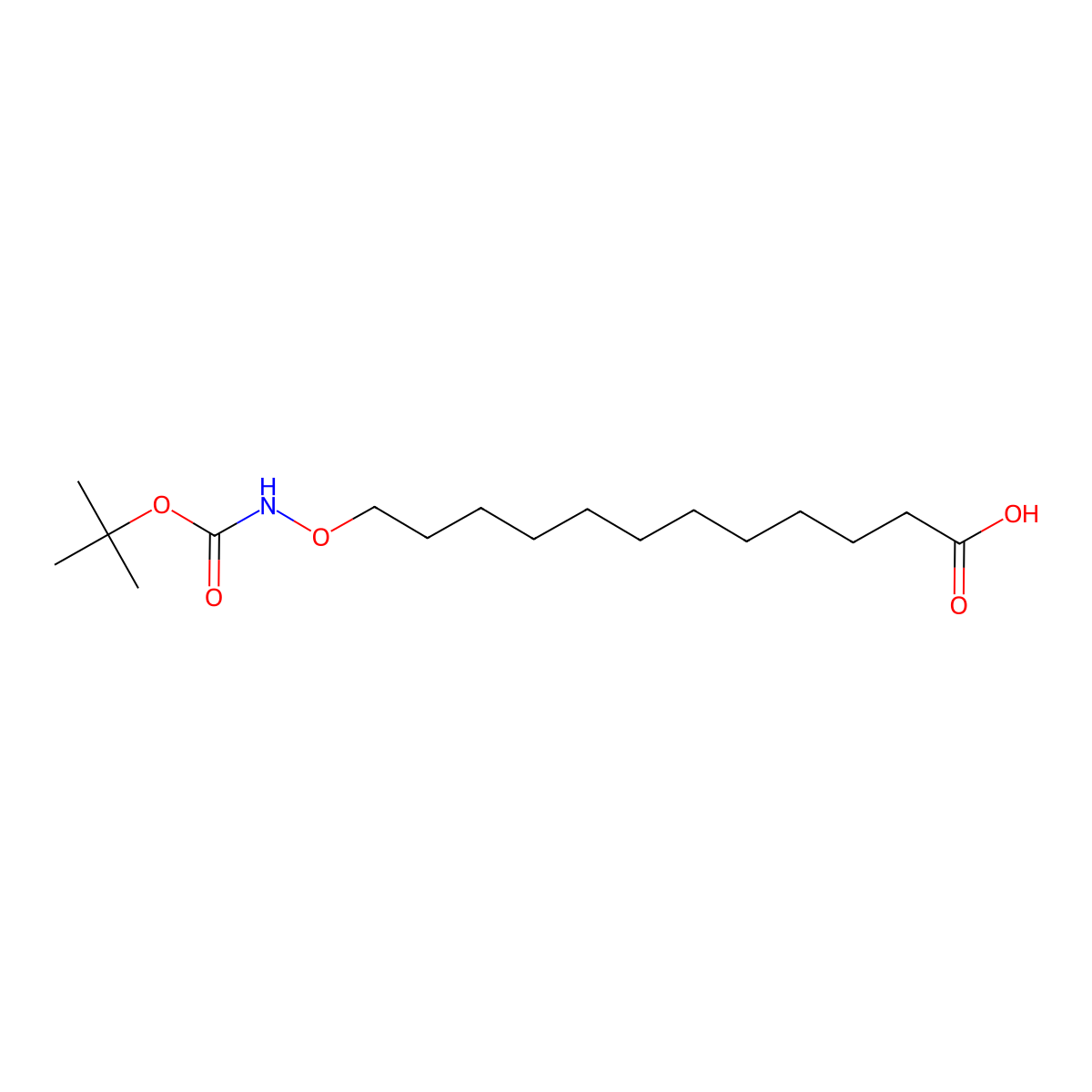 12-(Boc-aminooxy)-dodecanoic acid molecular structure, CAS 1262960-18-8