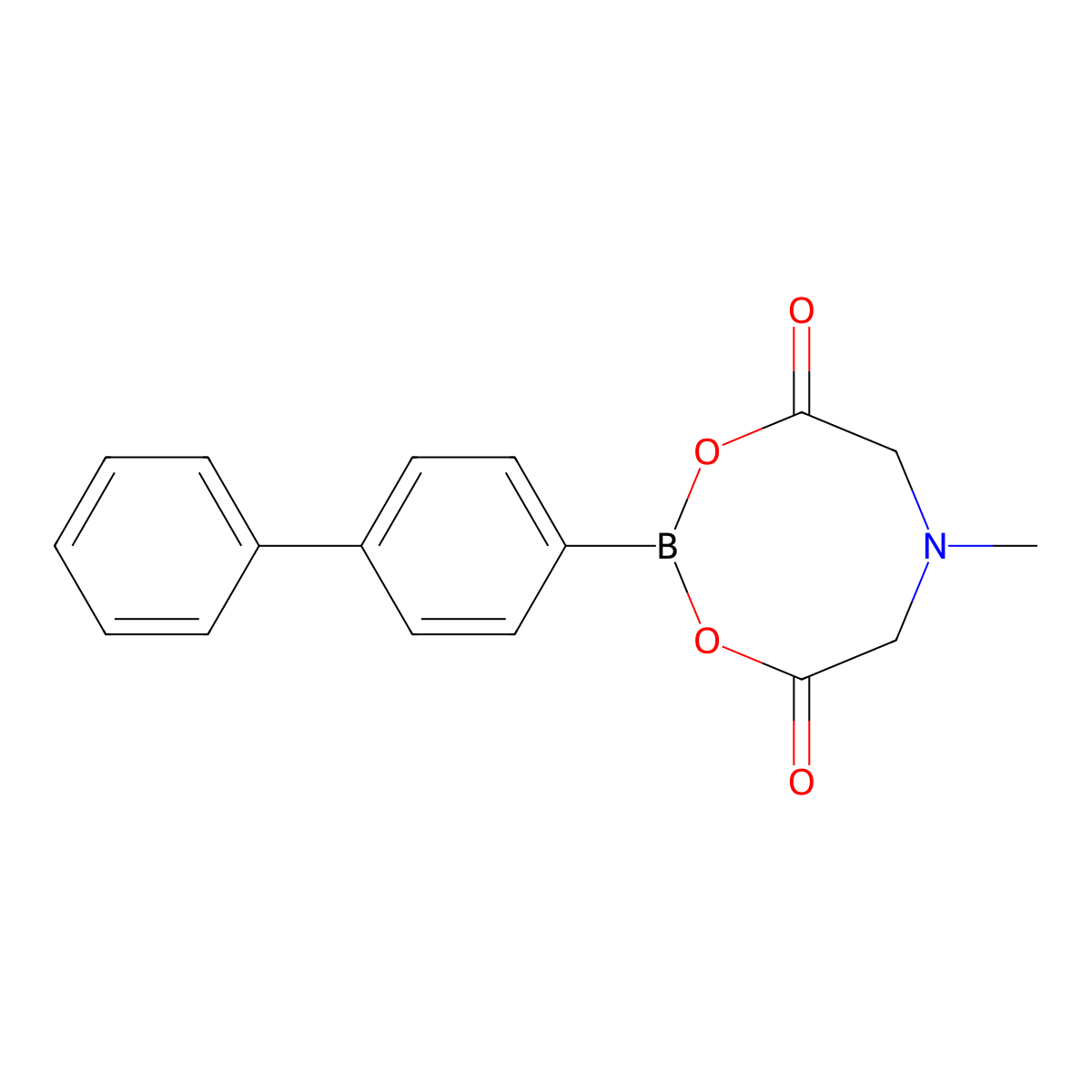 2-([1,1'-Biphenyl]-4-yl)-6-methyl-1,3,6,2-dioxazaborocane-4,8-dione molecular structure, CAS 1262967-24-7