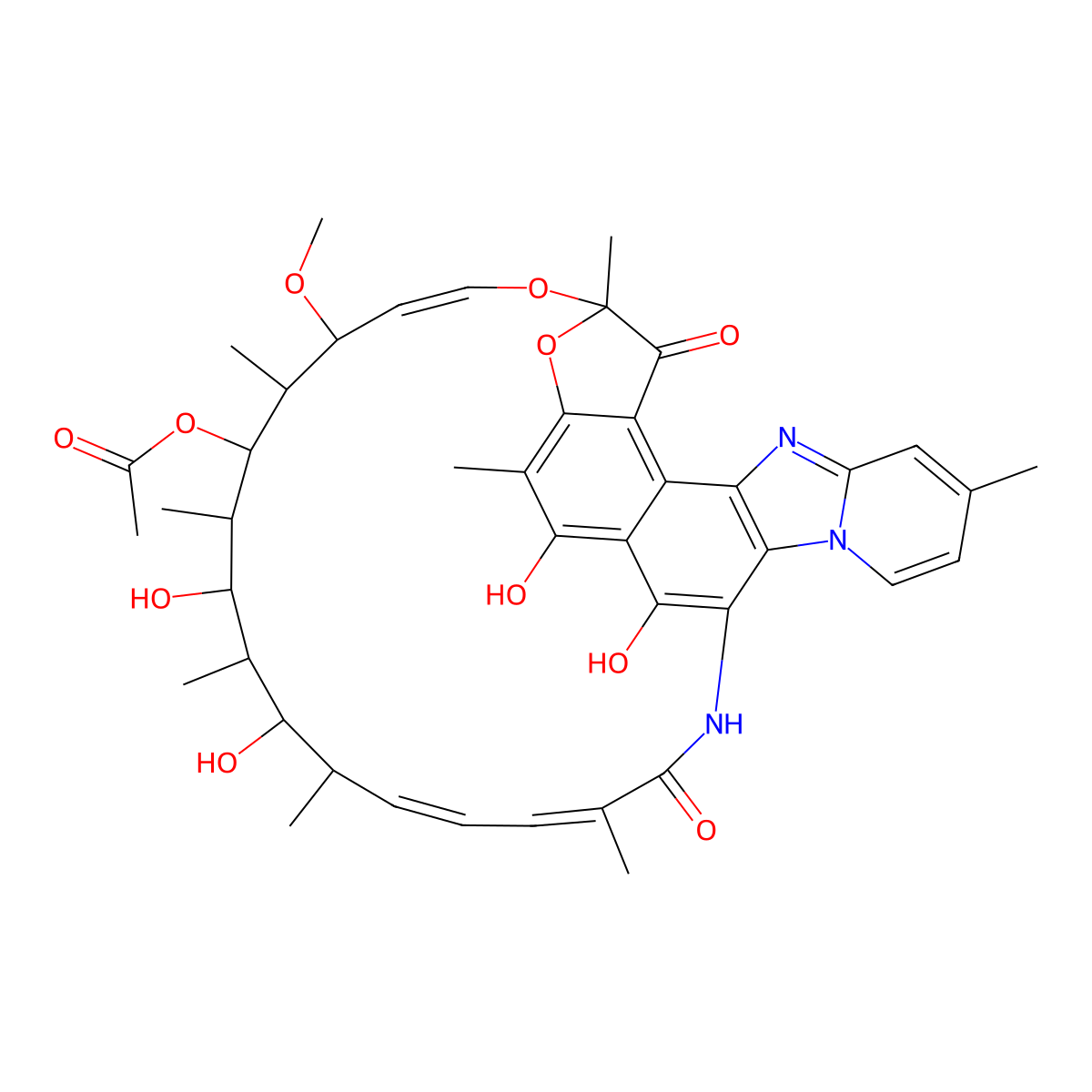 Rifaximin-d6 (Major) molecular structure, CAS 1262992-43-7