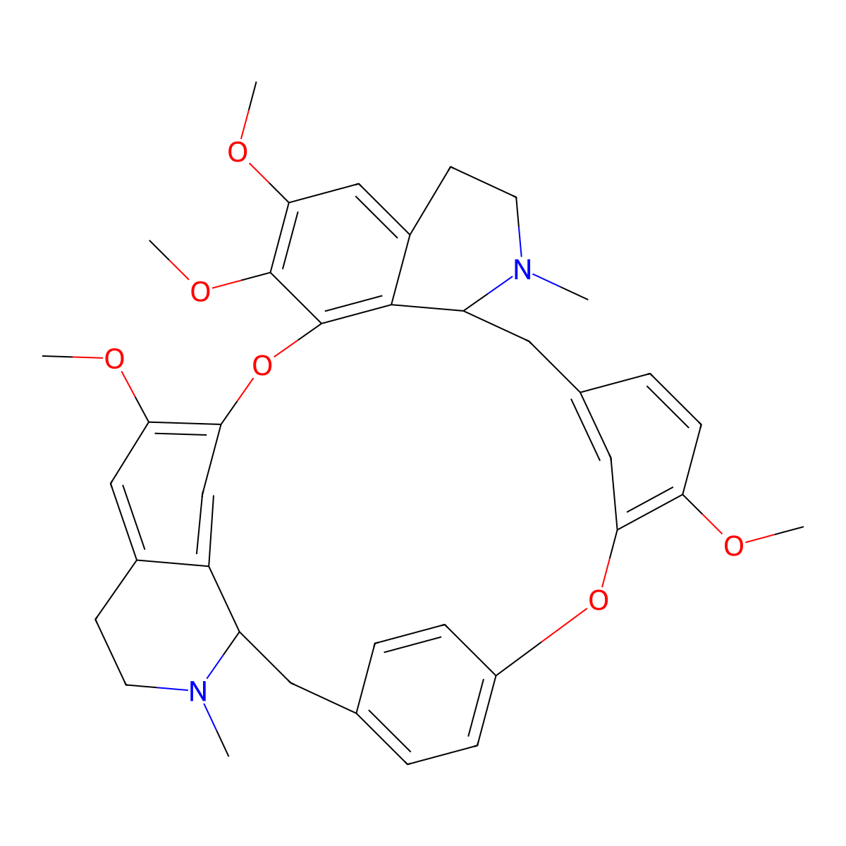 Phaeanthine molecular structure, CAS 1263-79-2