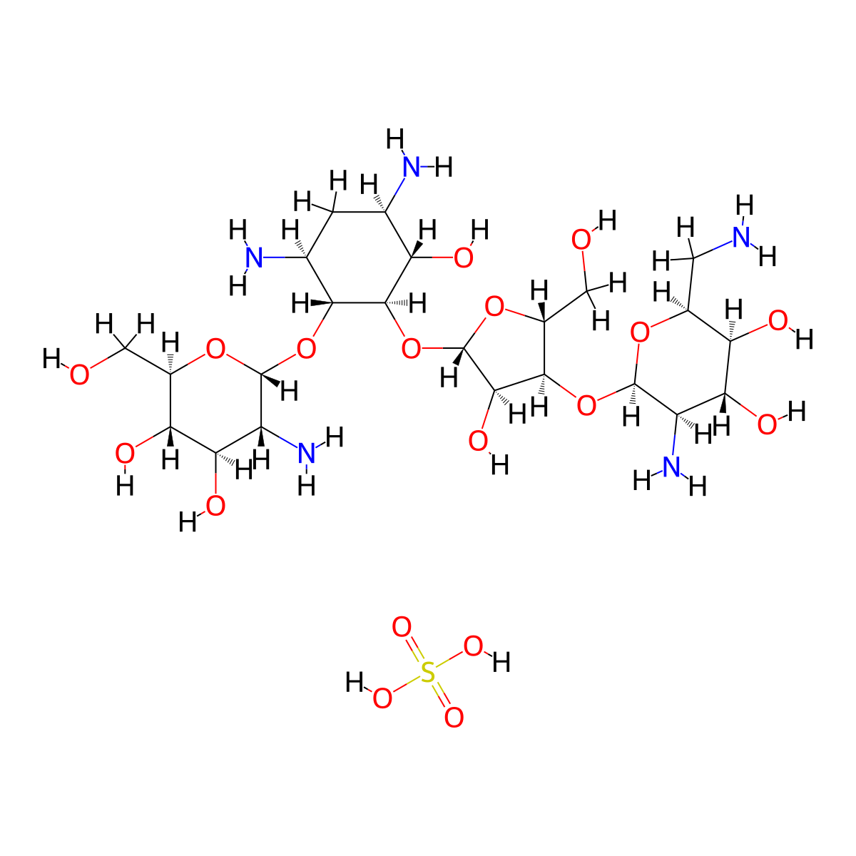 Paromomycin Sulfate molecular structure, CAS 1263-89-4