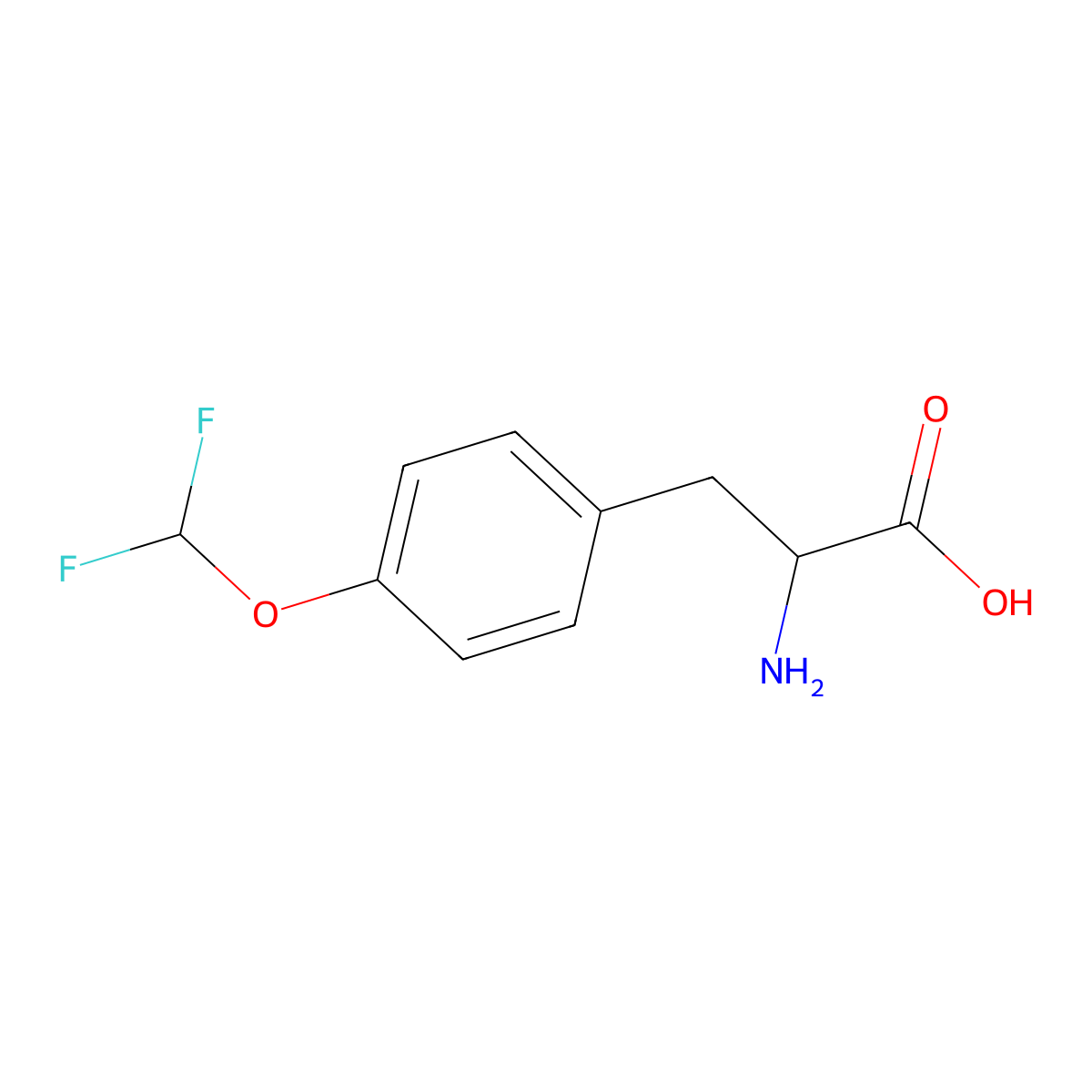 O-(Difluoromethyl)tyrosine molecular structure, CAS 126300-89-8