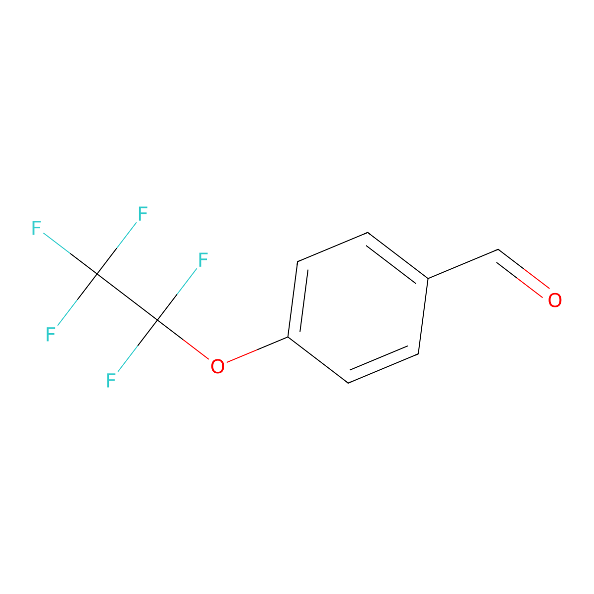 4-(1,1,2,2,2-Pentafluoroethoxy)benzaldehyde molecular structure, CAS 126300-95-6