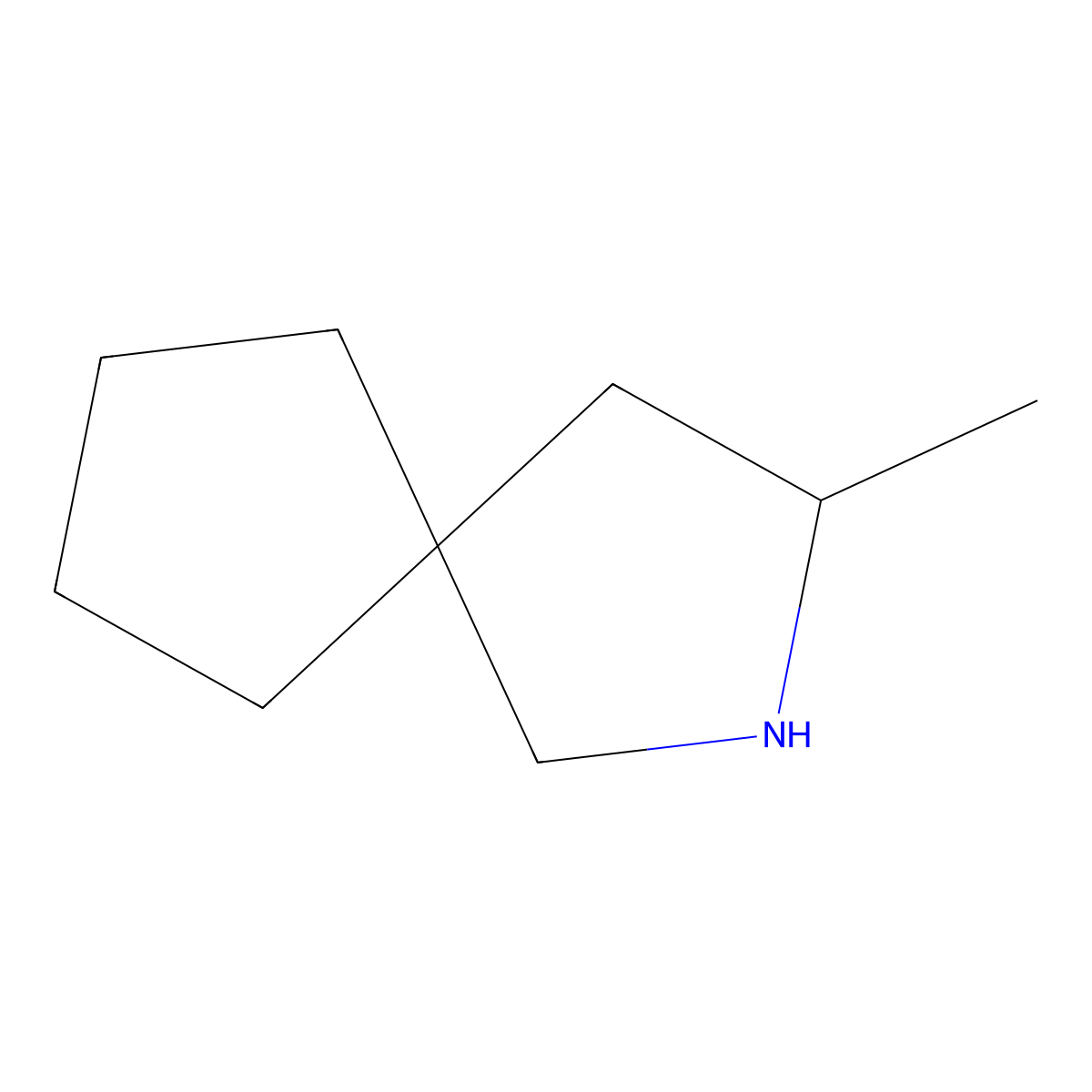 (3S)-3-methyl-2-azaspiro[4.4]nonane molecular structure, CAS 1263002-80-7
