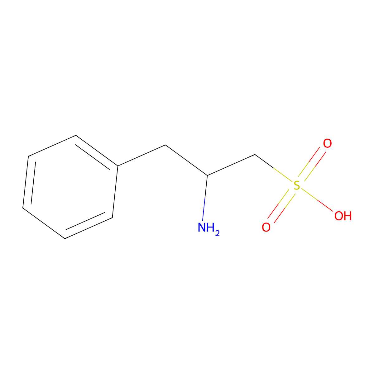 (S)-2-Amino-3-phenylpropane-1-sulfonic acid molecular structure, CAS 126301-32-4