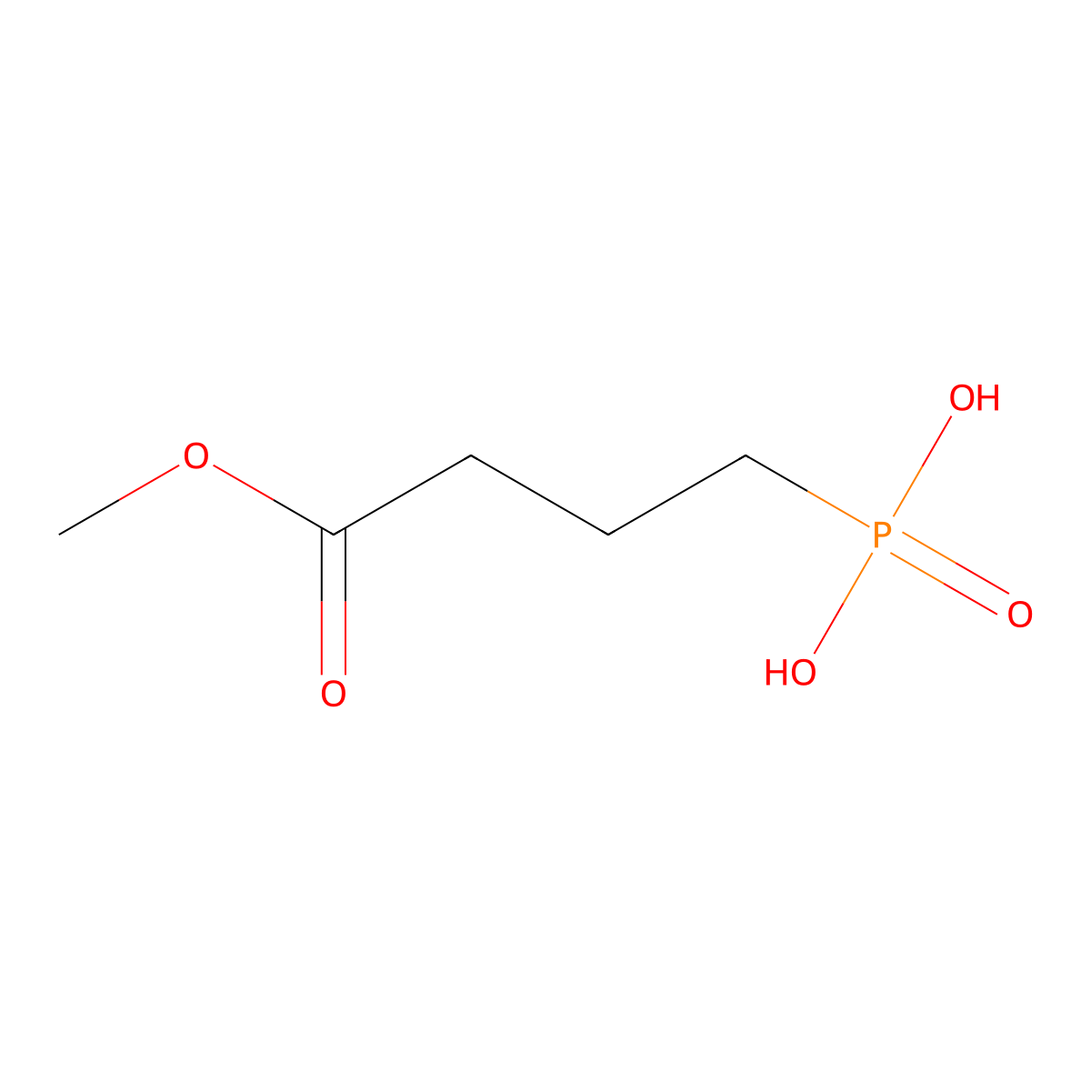 Methyl 4-phosphonobutanoate molecular structure, CAS 1263034-23-6