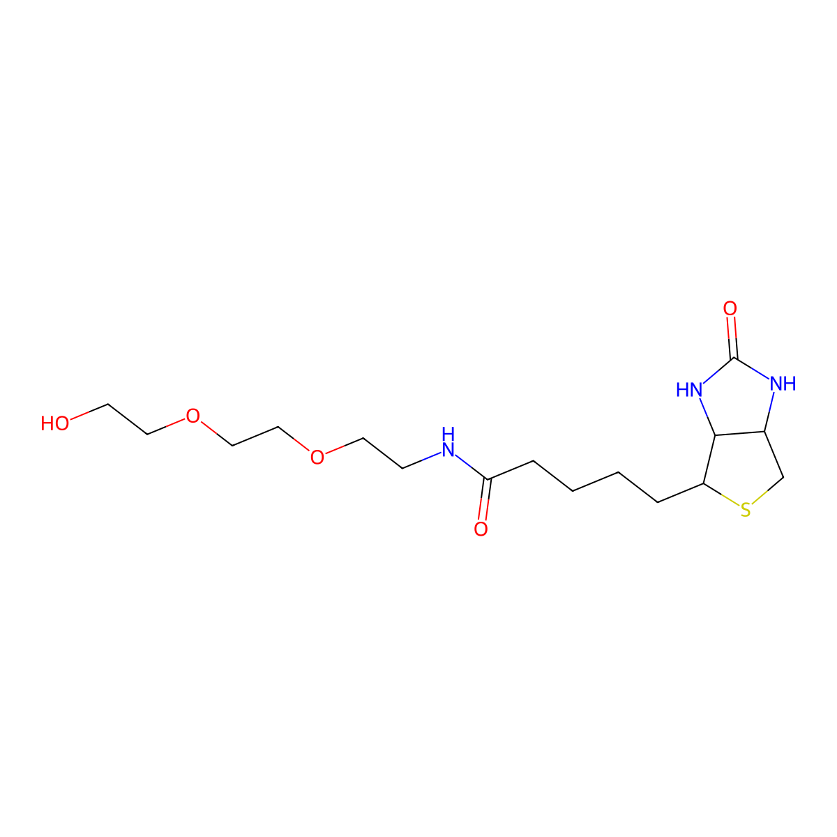 Biotin-PEG3-OH molecular structure, CAS 1263044-40-1