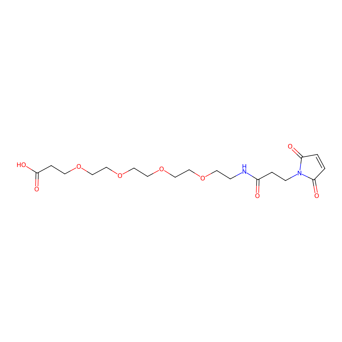 19-Maleimido-17-oxo-4,7,10,13-tetraoxa-16-azanonadecanoic Acid molecular structure, CAS 1263045-16-4