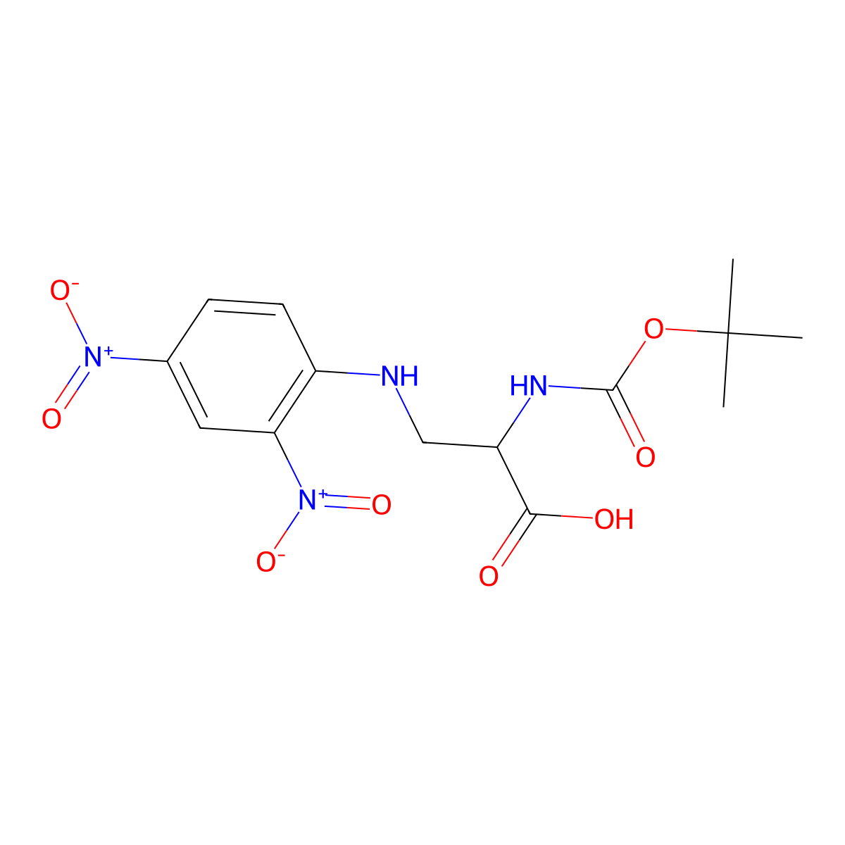 Boc-d-dap(dnp)-oh molecular structure, CAS 1263045-94-8