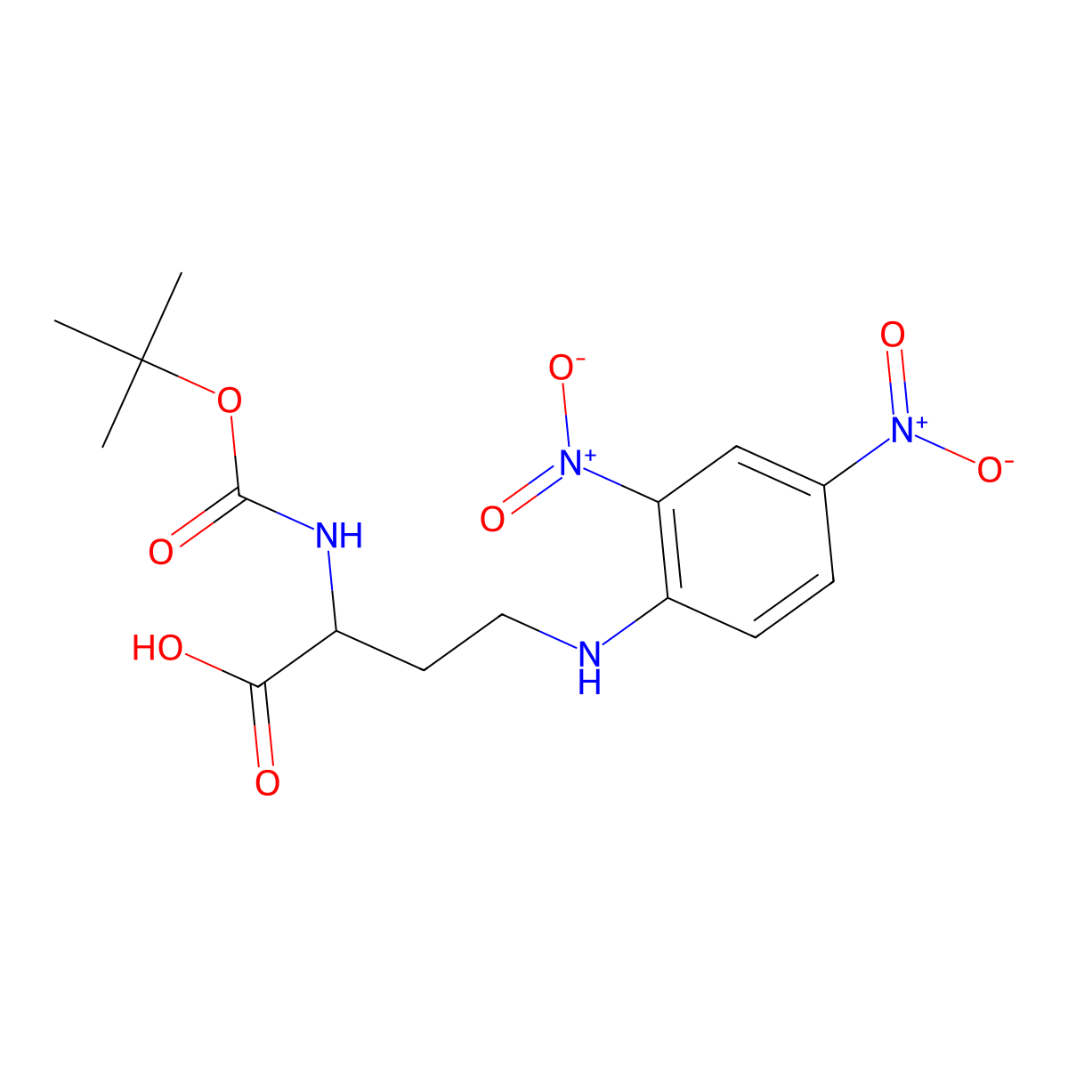 Boc-l-dab(dnp)-oh molecular structure, CAS 1263045-99-3