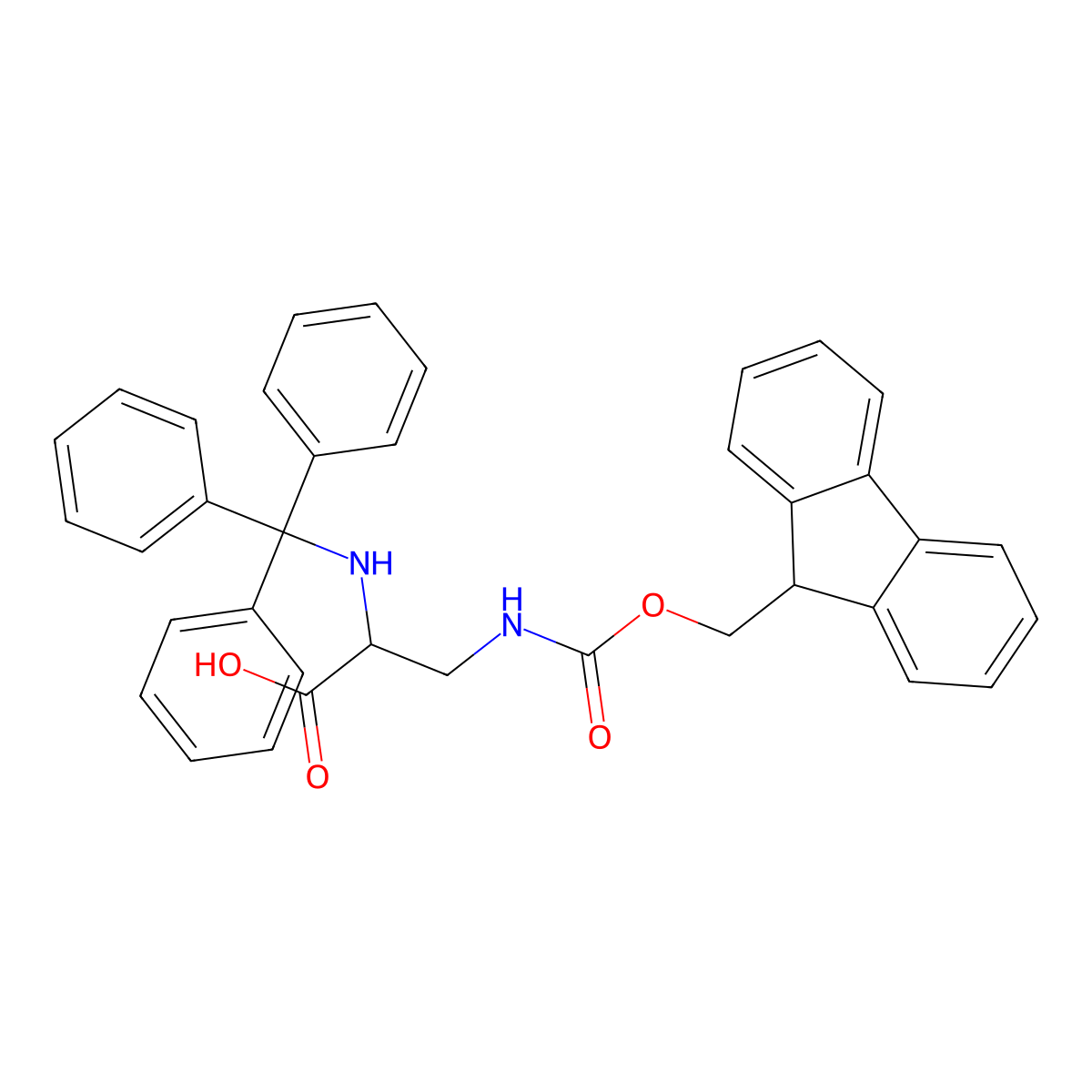 Trt-Dap(Fmoc)-OH molecular structure, CAS 1263046-25-8