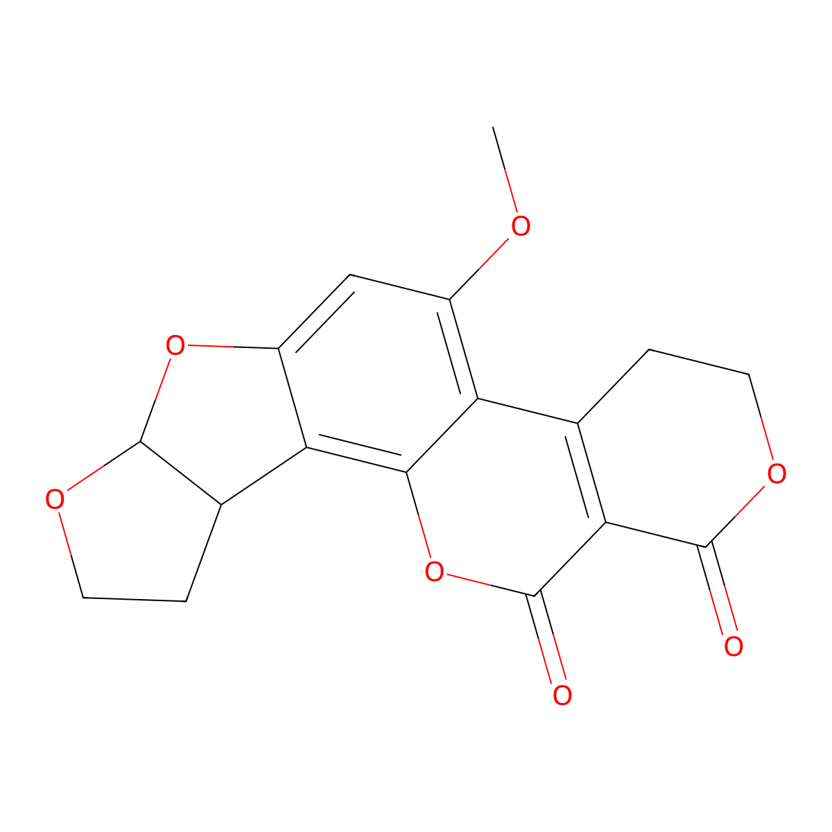 (7AS,10aR)-5-methoxy-3,4,7a,9,10,10a-hexahydro-1H,12H-furo[3',2':4,5]furo[2,3-h]pyrano[3,4-c]chromene-1,12-dione molecular structure, CAS 1263046-34-9