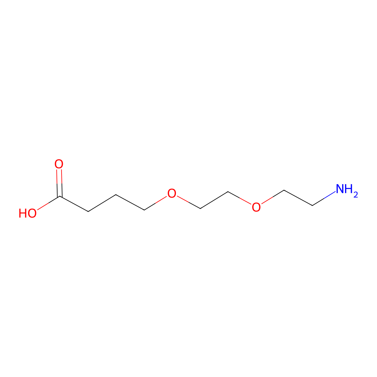 Amino-PEG2-(CH2)3CO2H molecular structure, CAS 1263046-77-0