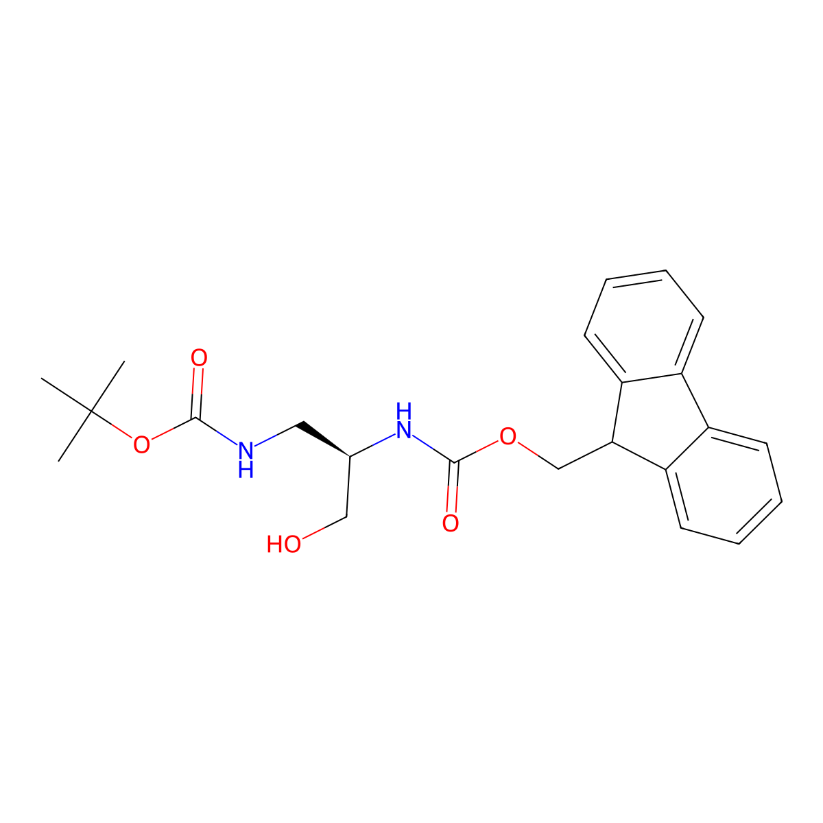 Fmoc-D-Dap(Boc)-Ol molecular structure, CAS 1263047-54-6