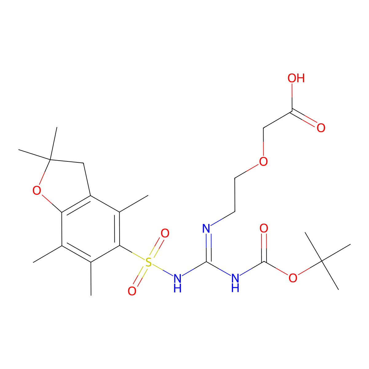 N-Pbf,N'-Boc-amidino-AEA molecular structure, CAS 1263049-05-3