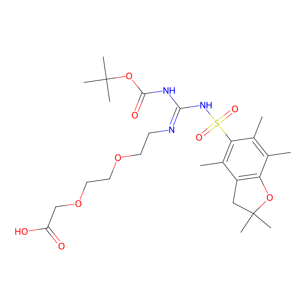 N-Pbf,N'-Boc-amidino-AEEA molecular structure, CAS 1263049-06-4