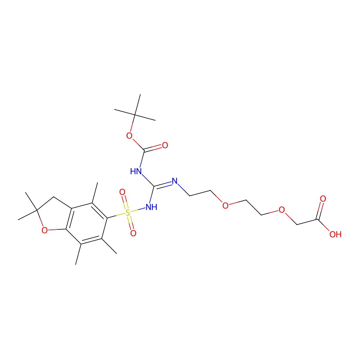 N-Pbf,N'-Boc-amidino-AEEA molecular structure, CAS 1263049-06-4