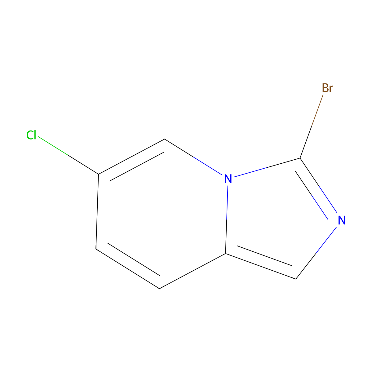 3-Bromo-6-chloroimidazo(1,5-a)pyridine molecular structure, CAS 1263057-14-2