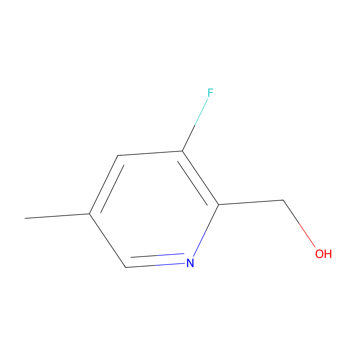 (3-Fluoro-5-methylpyridin-2-yl)methanol molecular structure, CAS 1263057-27-7
