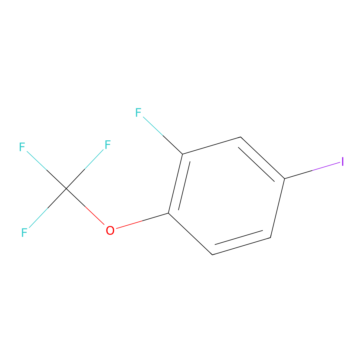 2-Fluoro-4-iodo-1-(trifluoromethoxy)benzene molecular structure, CAS 1263057-83-5